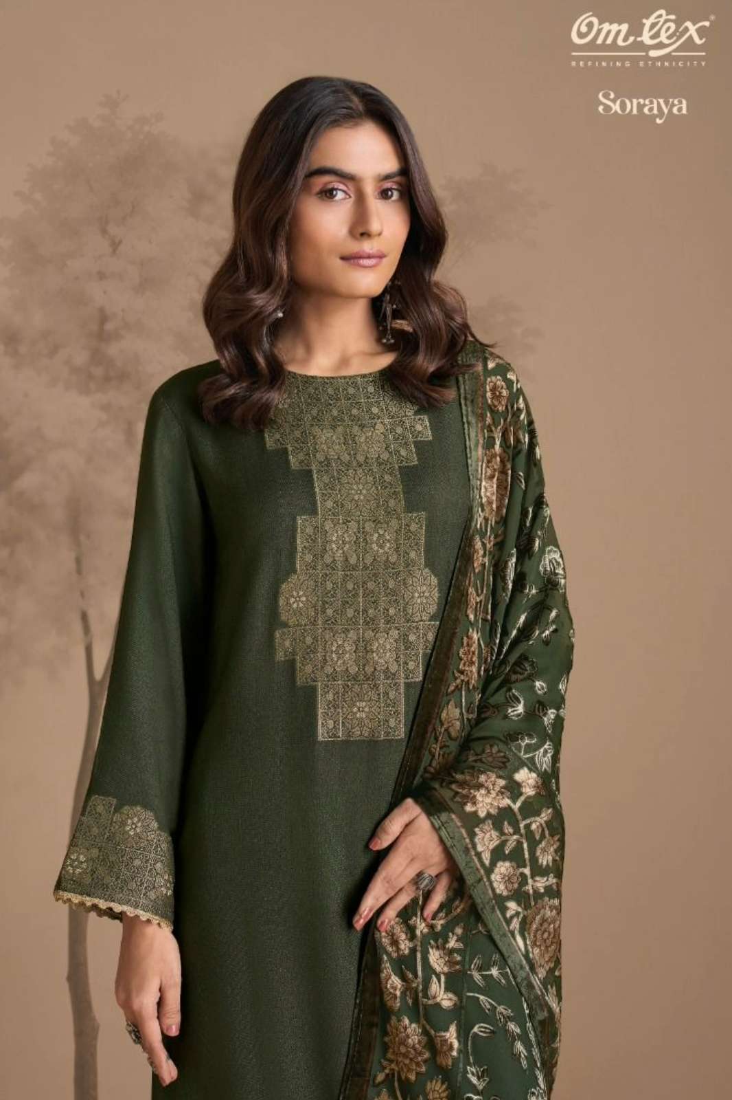 OMTEX SORAYA BEAUTIFUL PURE PASHMINA JACQAURD SUIT 