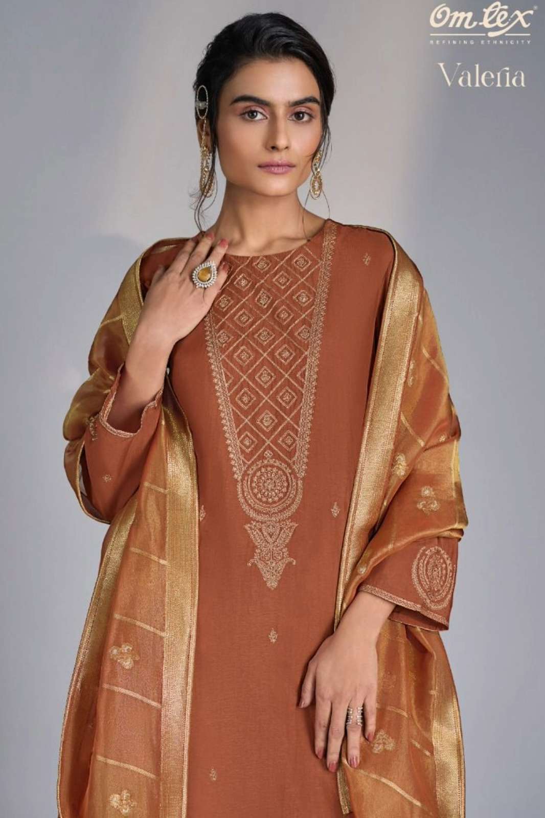OMTEX VALERIA BEAUTIFUL RUBINA SILK SUIT WITH EMBROIDERY WORK