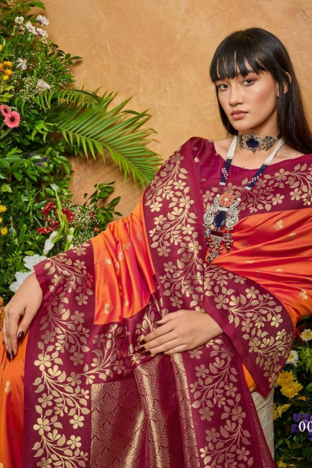 Rajtex Karnation 001 To 006 Handloom Weaving Silk Saree