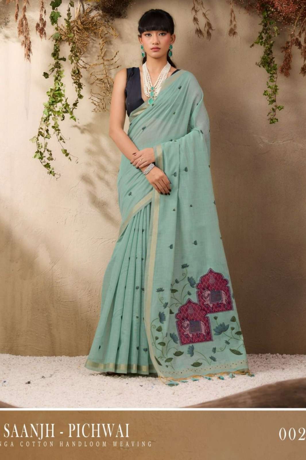 Rajtex Saanjh Pichwai  001 TO 006 Munga Cotton Designer Saree