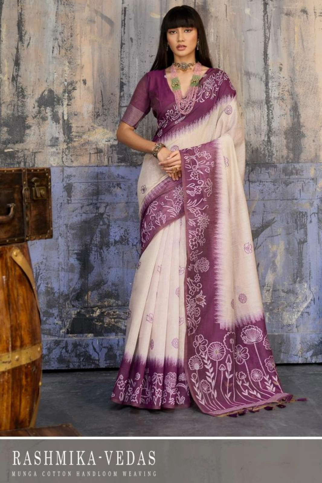 Rajtex Vedas 001 to 005 Munga Cotton Handloom Weaving Saree