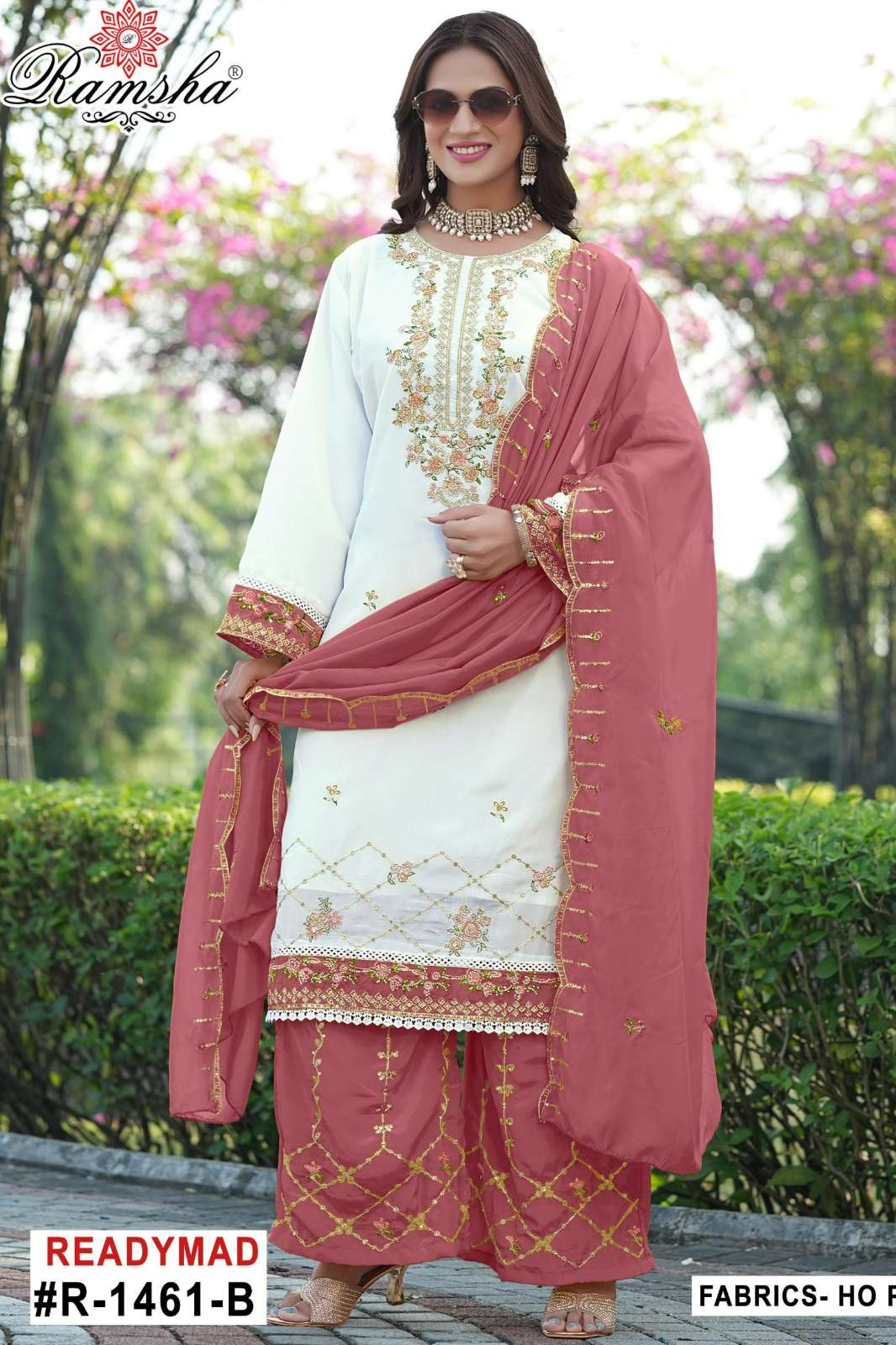 RAMSHA R 1461 Ready to Wear Embroidery HO Fancy FabricPakistani Suit