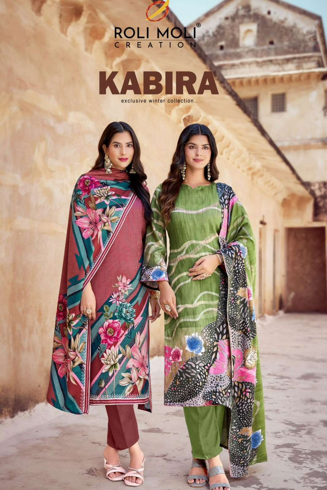 Roli Moli KABIRA Pashmina Pakistani Suit With Beautiful Print Work