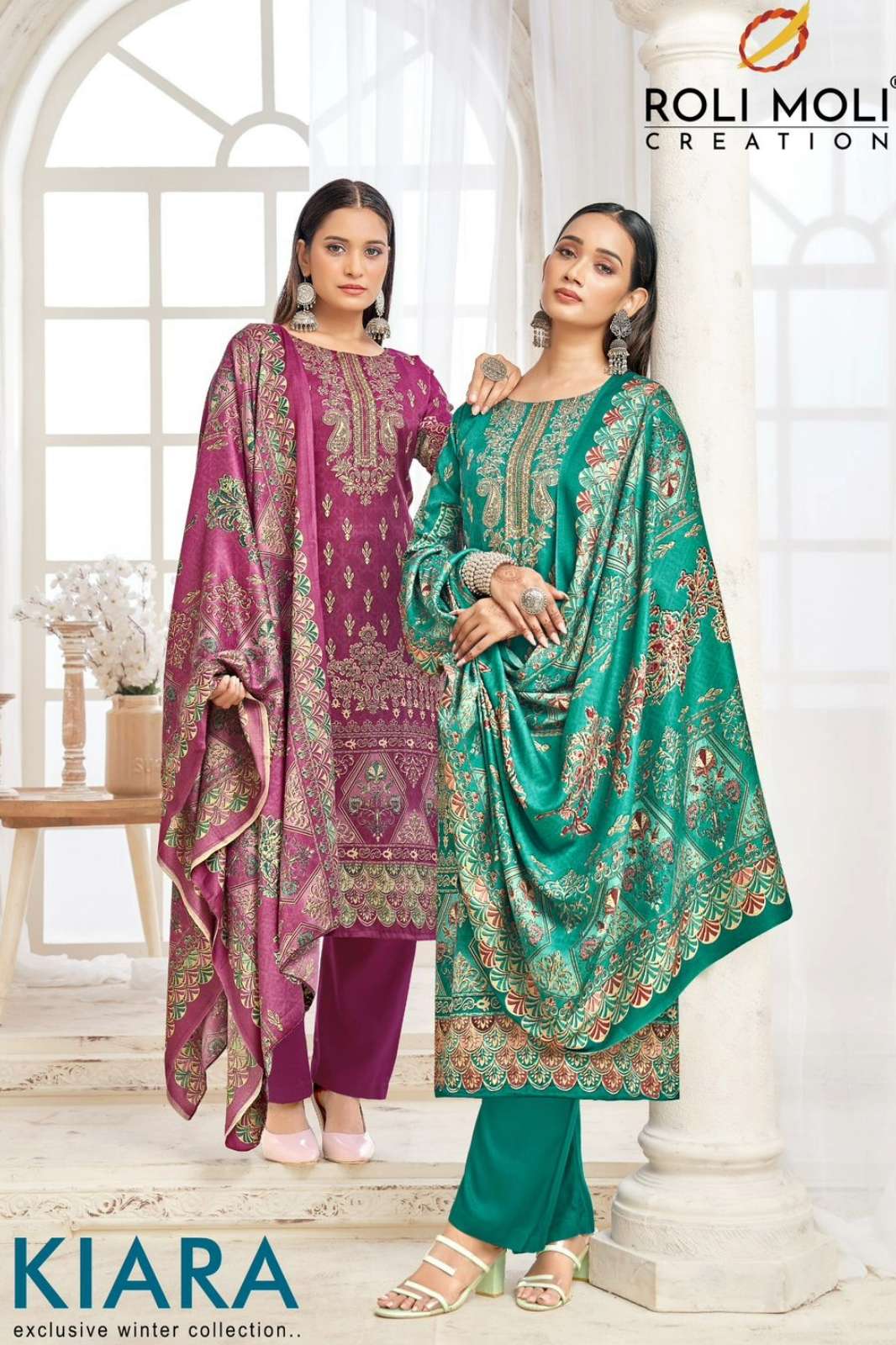 Roli Moli KIARA Pure Pashmina Beautiful Printed Pakistani Suit