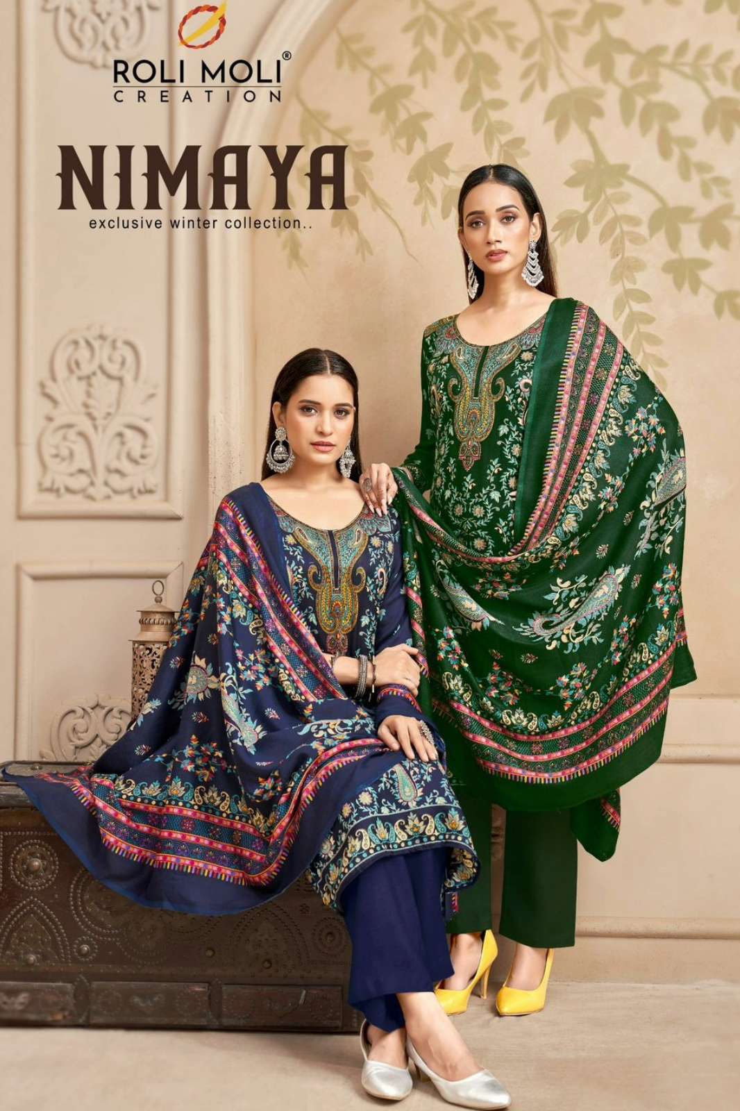 Roli Moli NIMAYA Pashmina Pakistani Suit With Beautiful Print Work