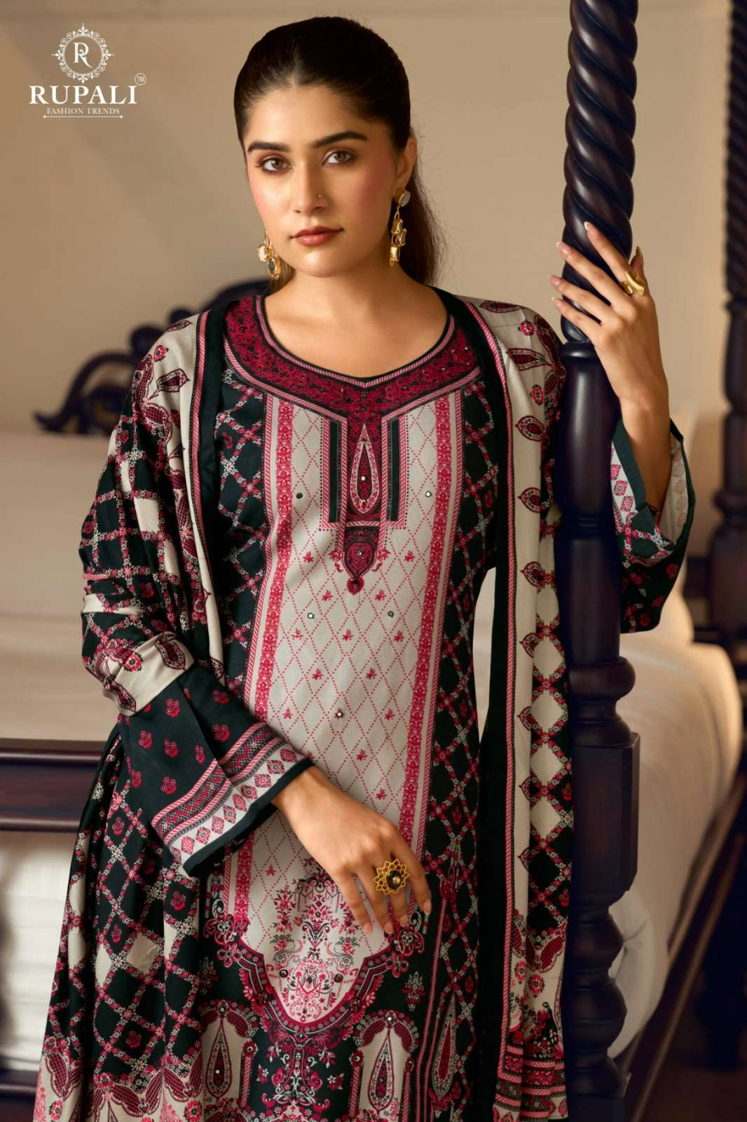 RUPALI FASHION PALLAVI VISCOSE PASHMINA DIGITALLY PRINTED HANDWORK SUIT