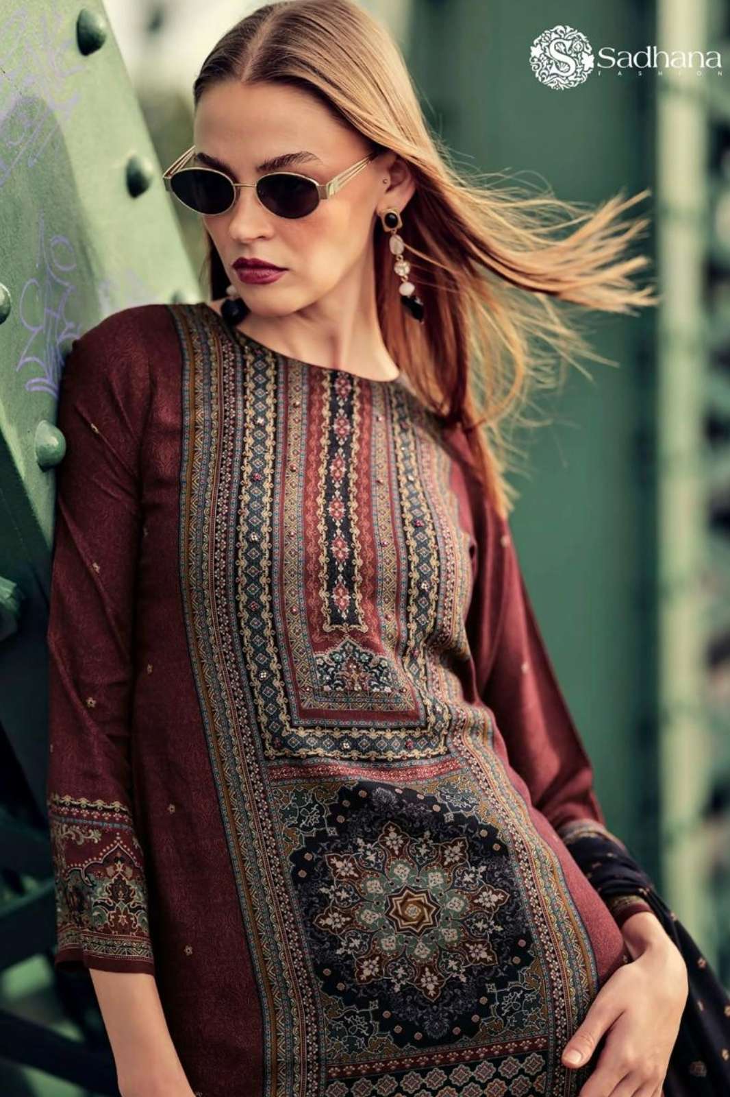 Sadhana Fashion Poetry Pure Viscos Pashmina Digital Print & Khatli Work Suit