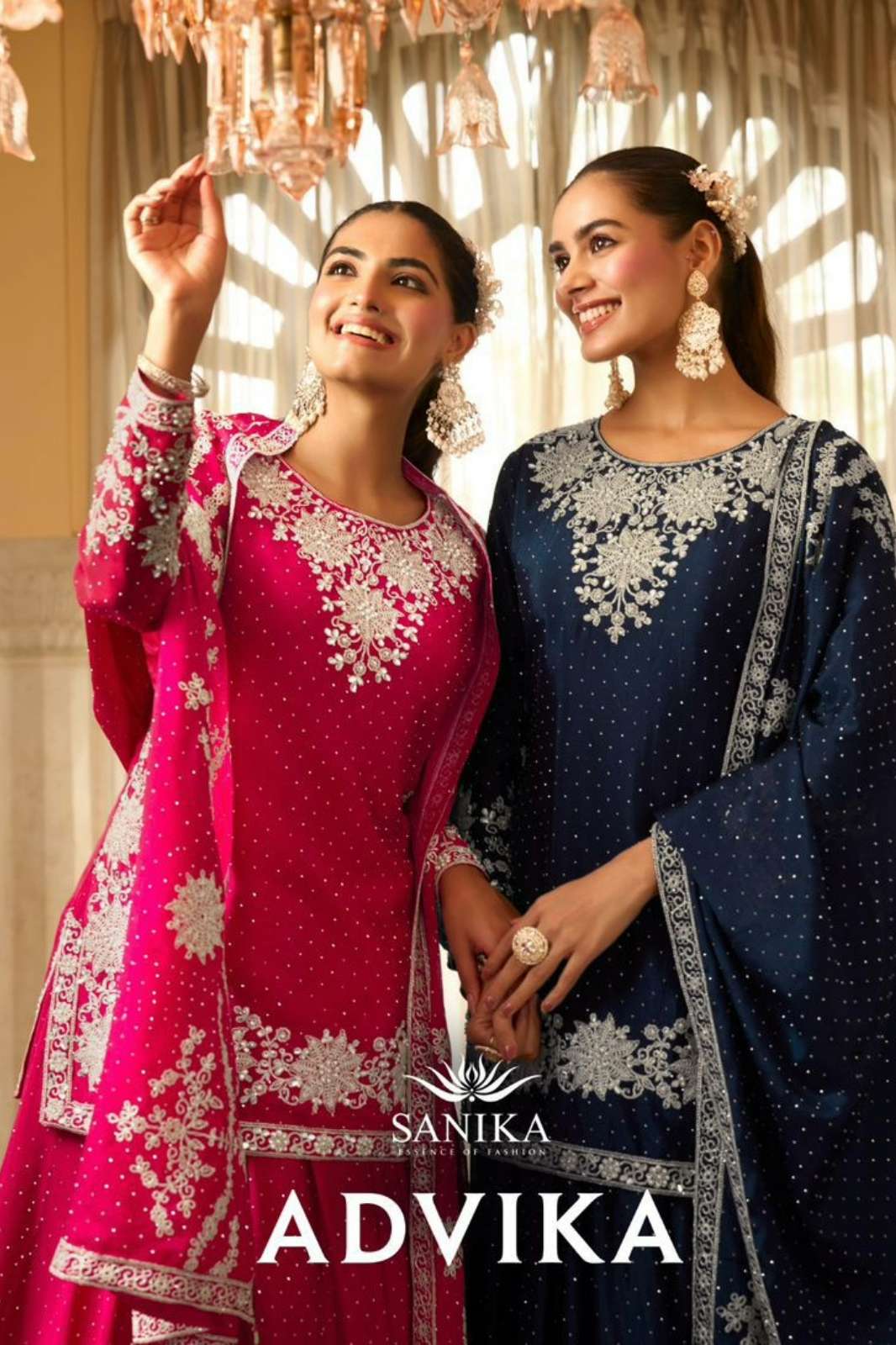 Sanika Fashion ADVIKA Ready to Wear Premium Chinon Silk Embroidered Party Wear Suit