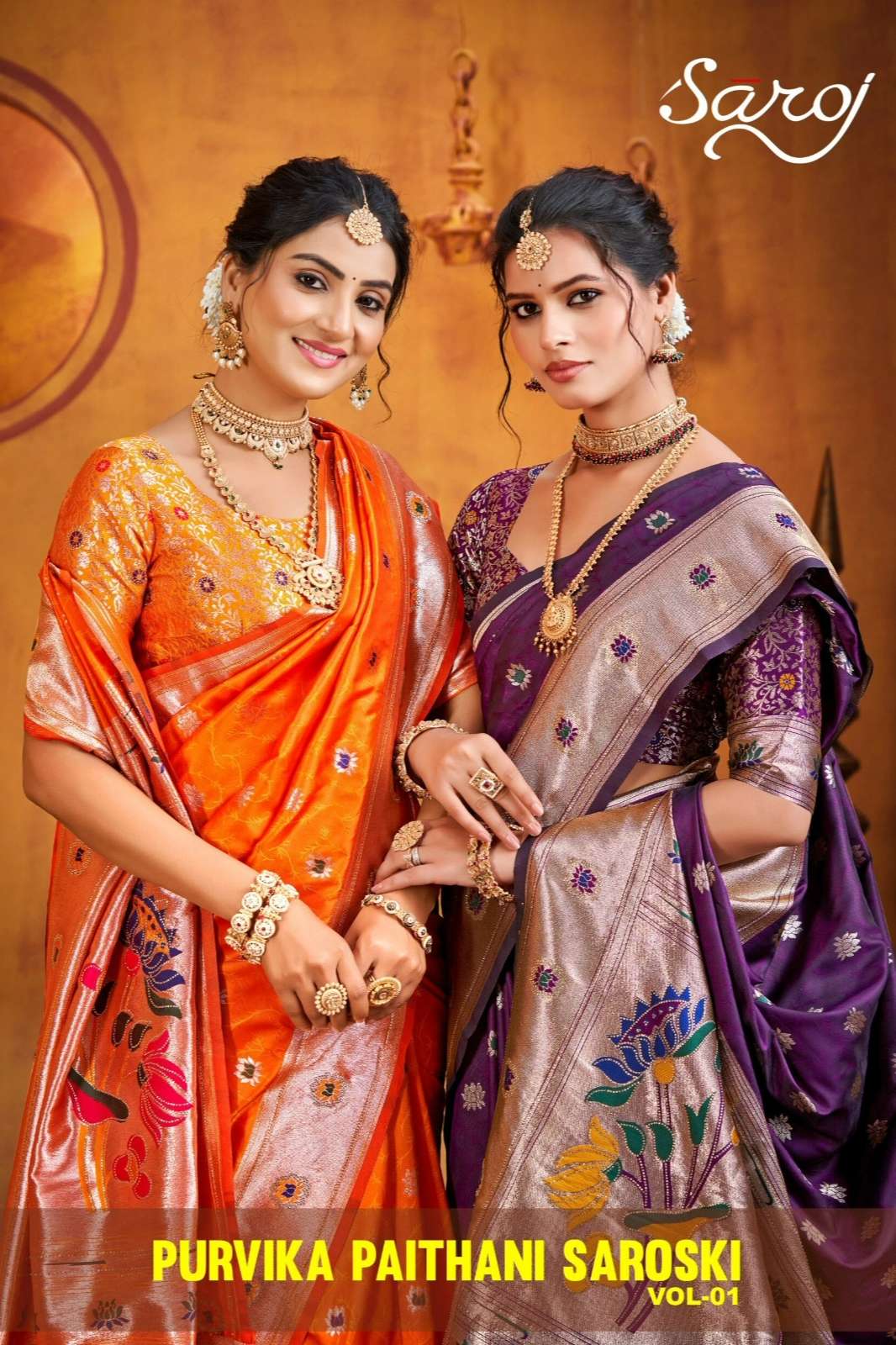 Saroj Purvika paithani 1 Silk Designer Saroski Work Saree