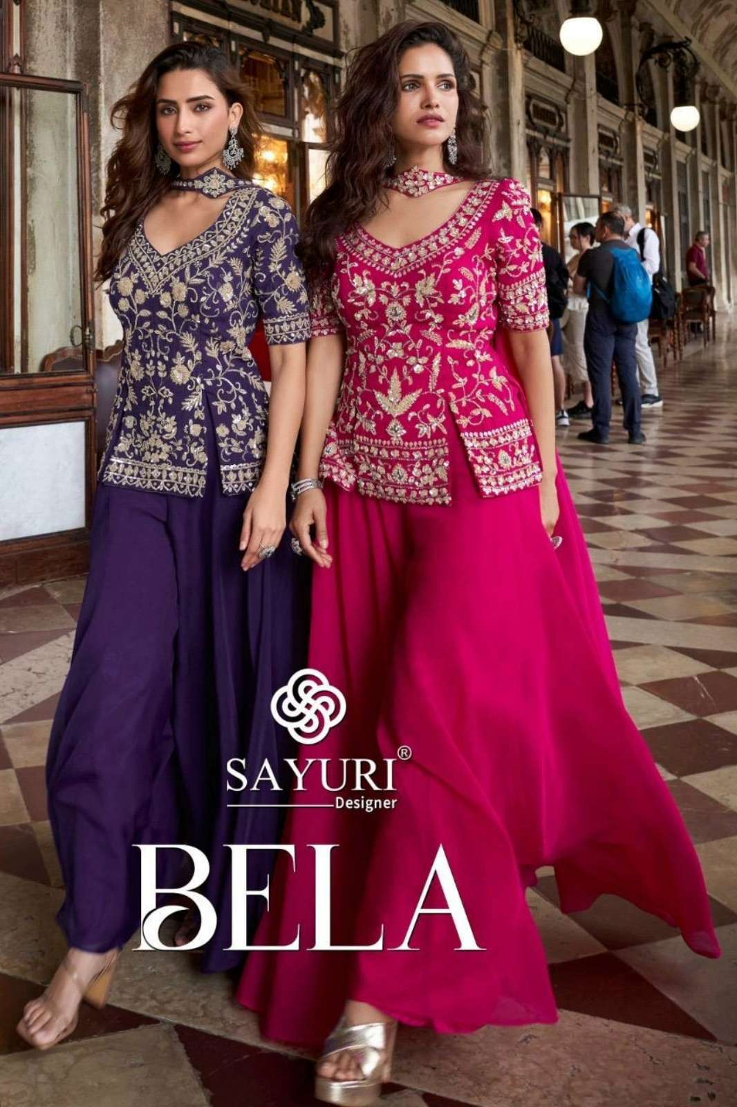 SAYURI BELA READY TO WEAR PREMIUM ORGANZA SILK INDO WESTERN DRESS