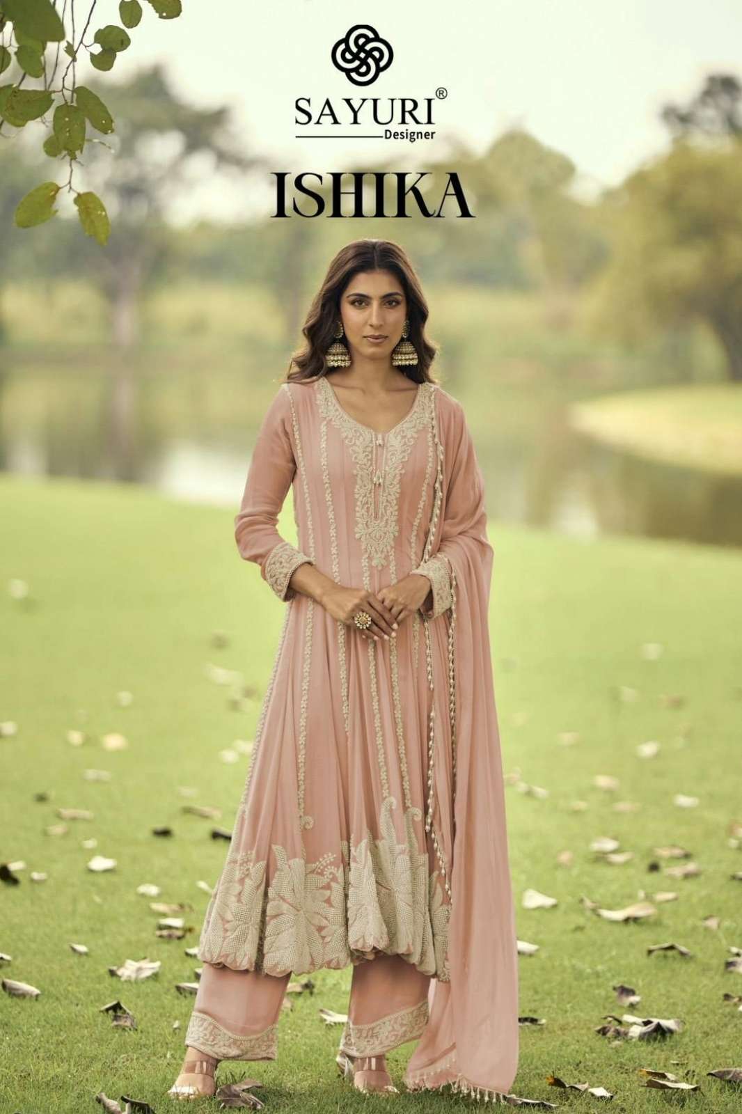 SAYURI ISHIKA READY TO WEAR REAL GEORGETTE EMBROIDERED ANARKALI SUIT