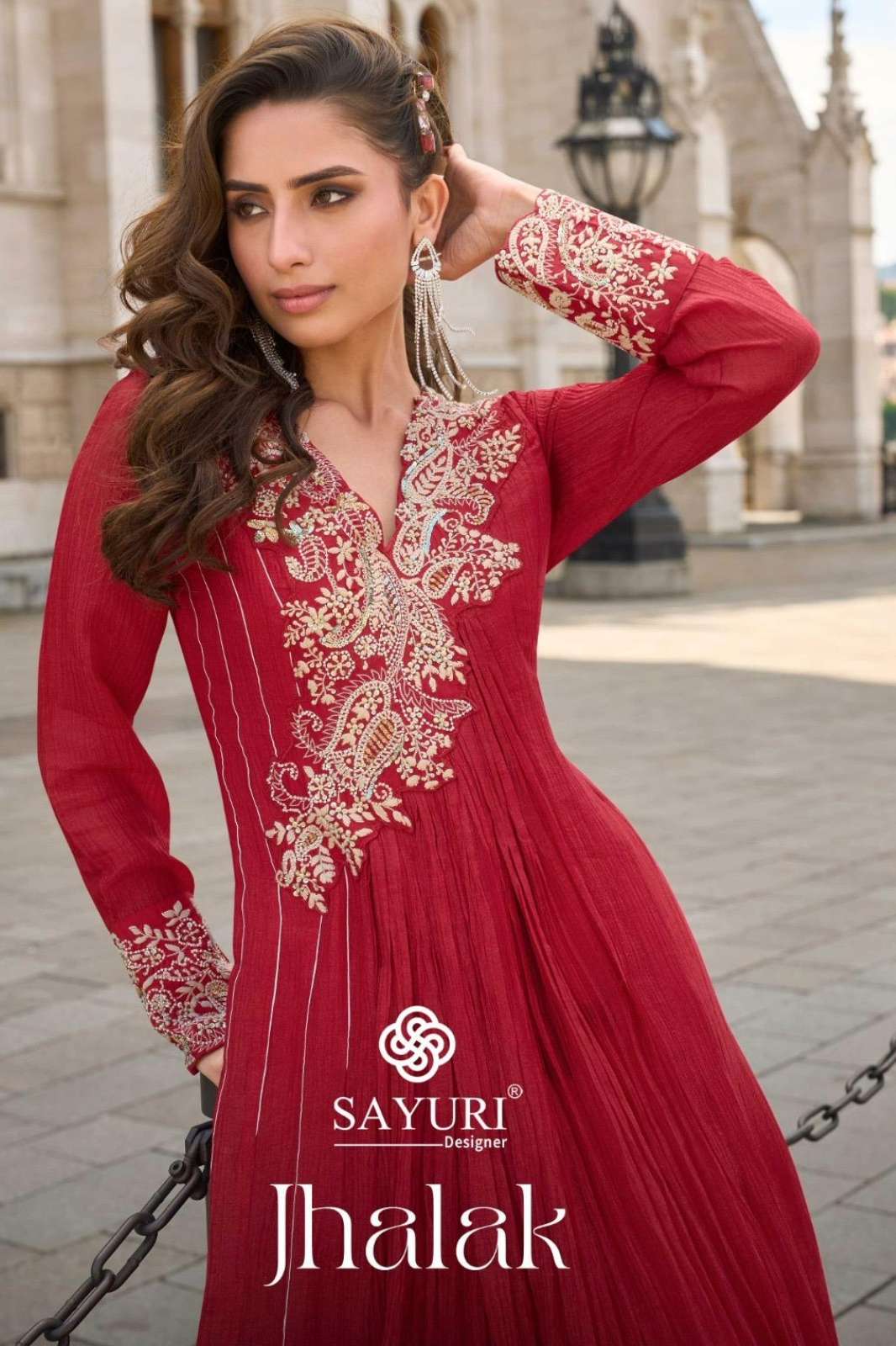 SAYURI JHALAK READY TO WEAR PREMIUM REAL CRUSH SILK DESIGNER GOWN