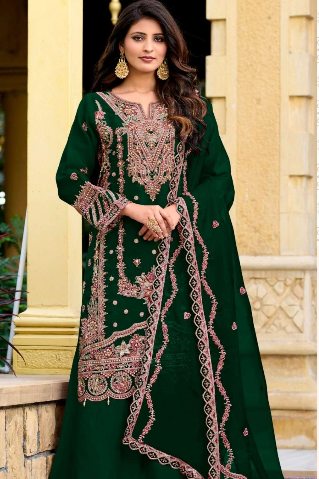 Shree Fab K 5287 Beautiful Velvet Pakistani Suit with Embroidery Work