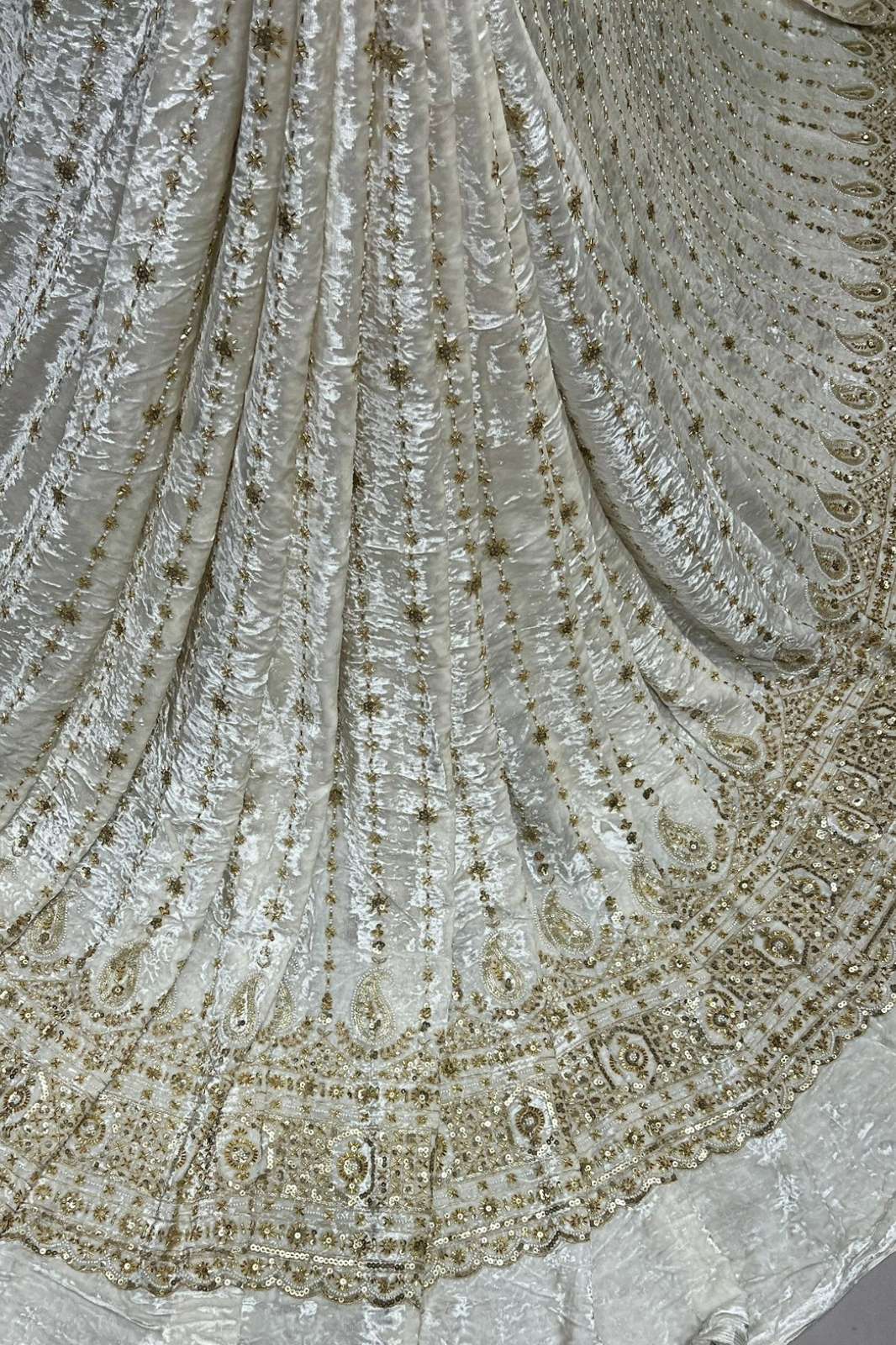 Shri Balaji Emporium 1105 Viscose Makhmal Velvet Embroidered Designer Fabric