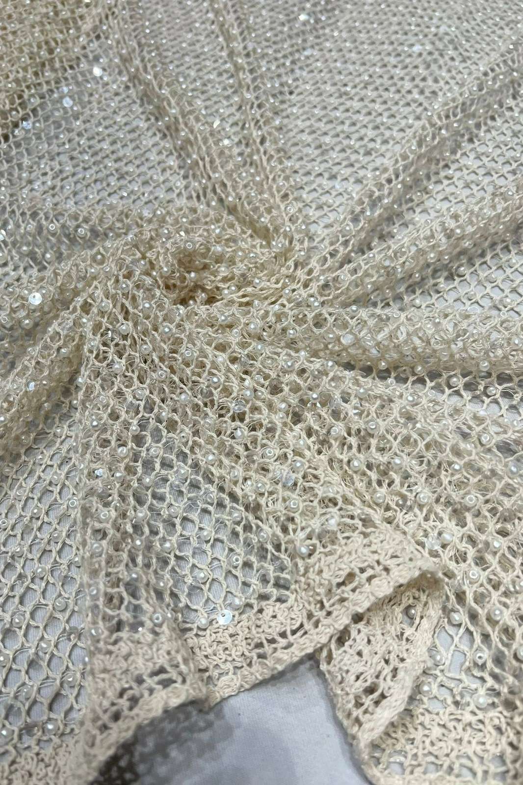 Shri Balaji Emporium 1114 Cruasia Net Sequence & Embroidery Work Designer Fabric