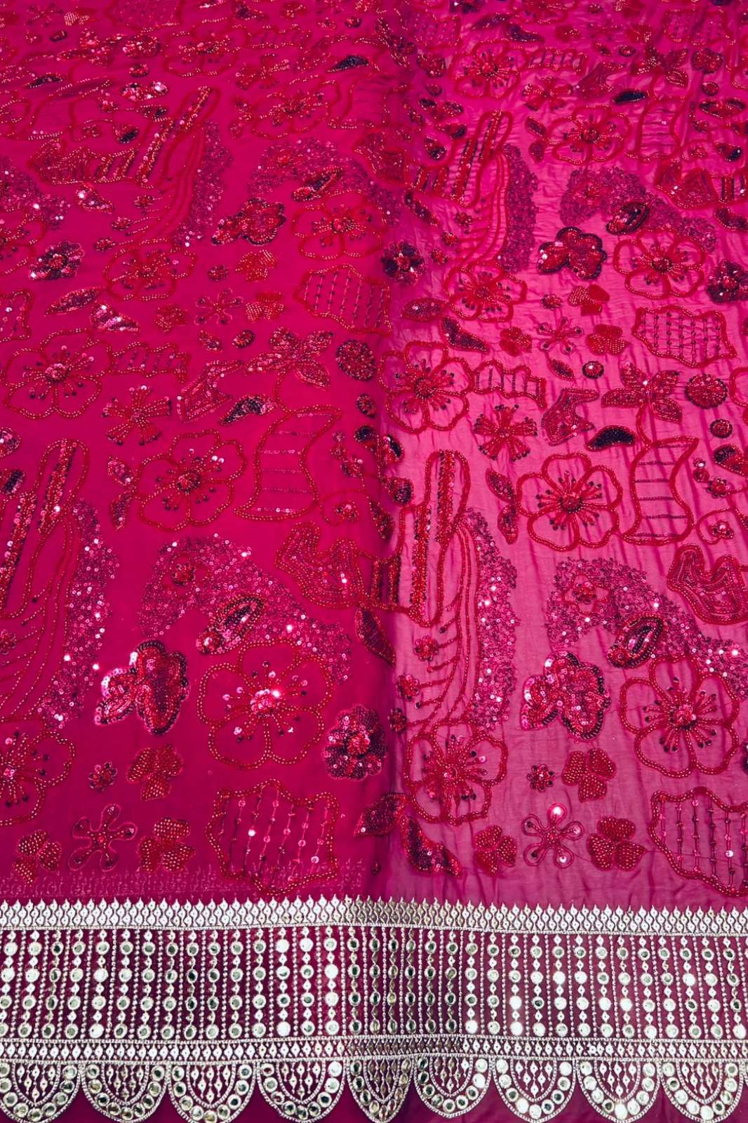 Shri Balaji Emporium 1125 Pure Georgette Cutdana & Embroidered Designer Fabric