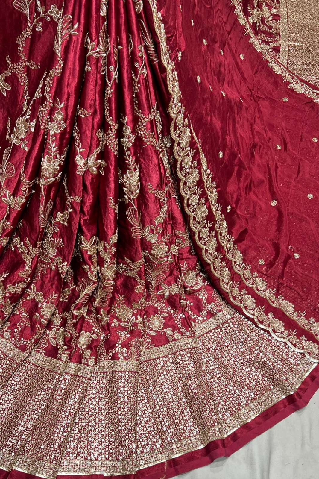 Shri Balaji Emporium 1128 Pure Chinon Silk Embroidered Designer Fabric