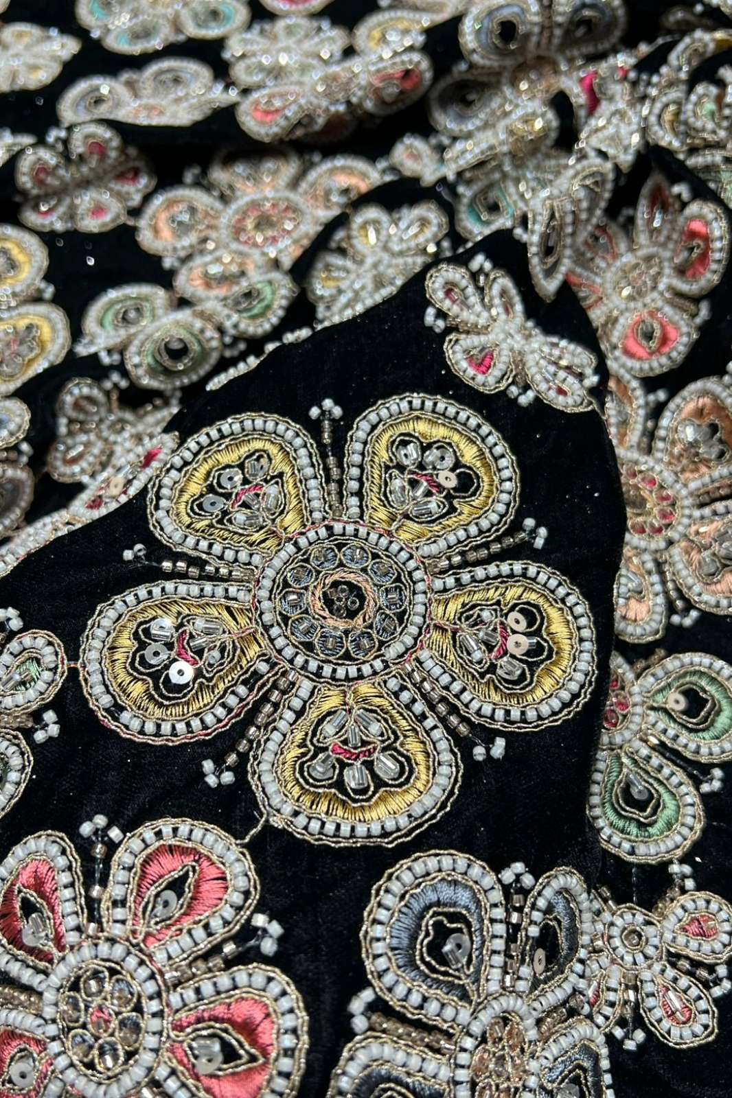 Shri Balaji Emporium 1134 Micro Velvet Cutdana & Embroidered Designer Fabric