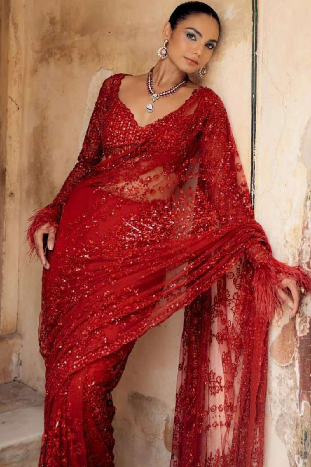 Shri Balaji Emporium 3787 Heavy Quality Butterfly Net Saree