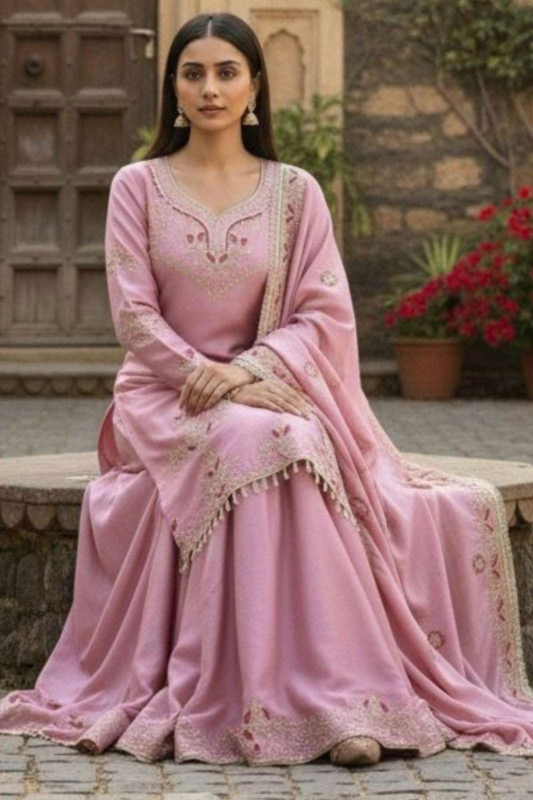 Shri Balaji Emporium Designer Party Wear Look Top Palazzo and Dupatta