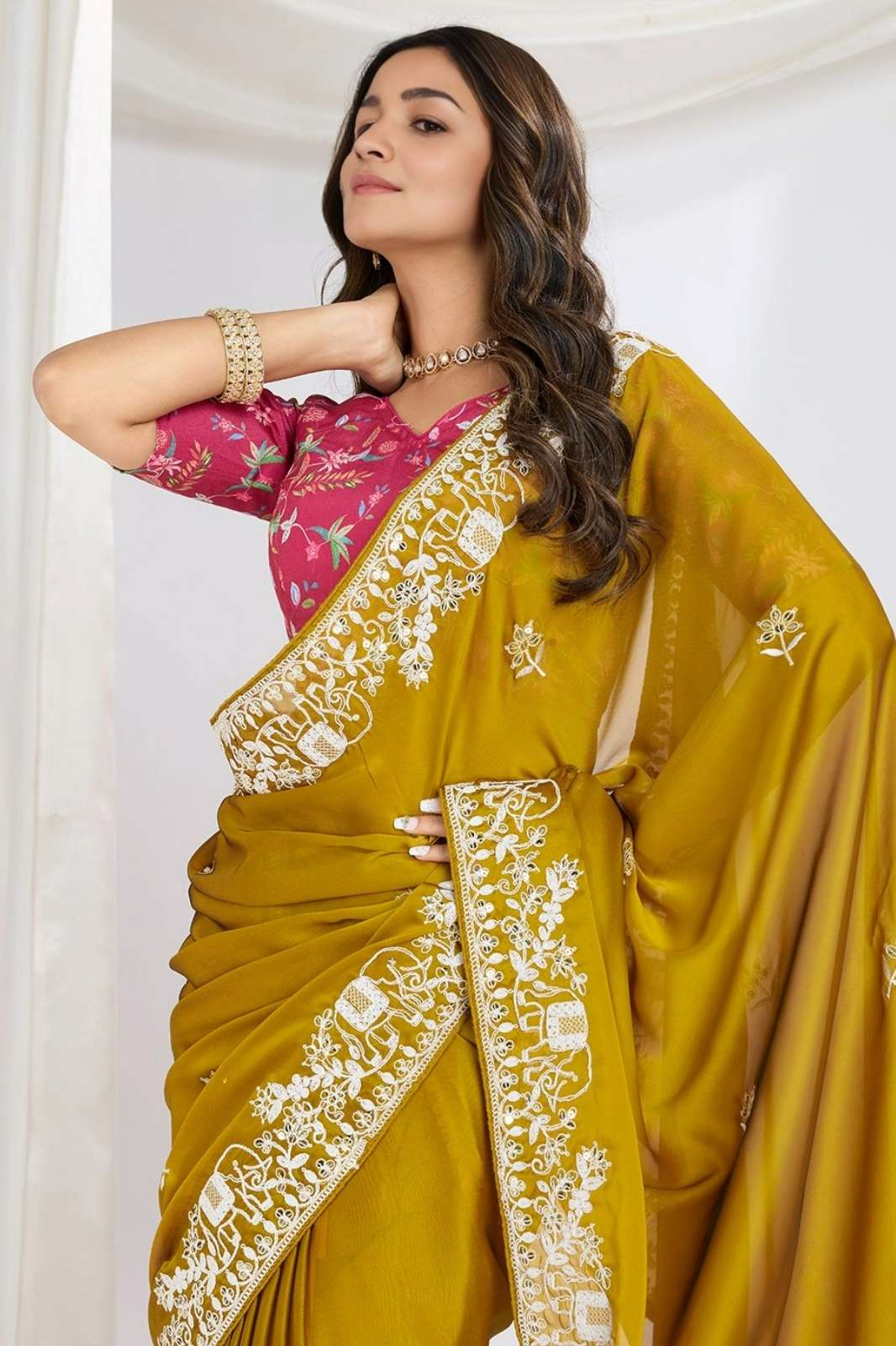 Shri Balaji Emporium Designer Party Wear Rangoli Silk Saree