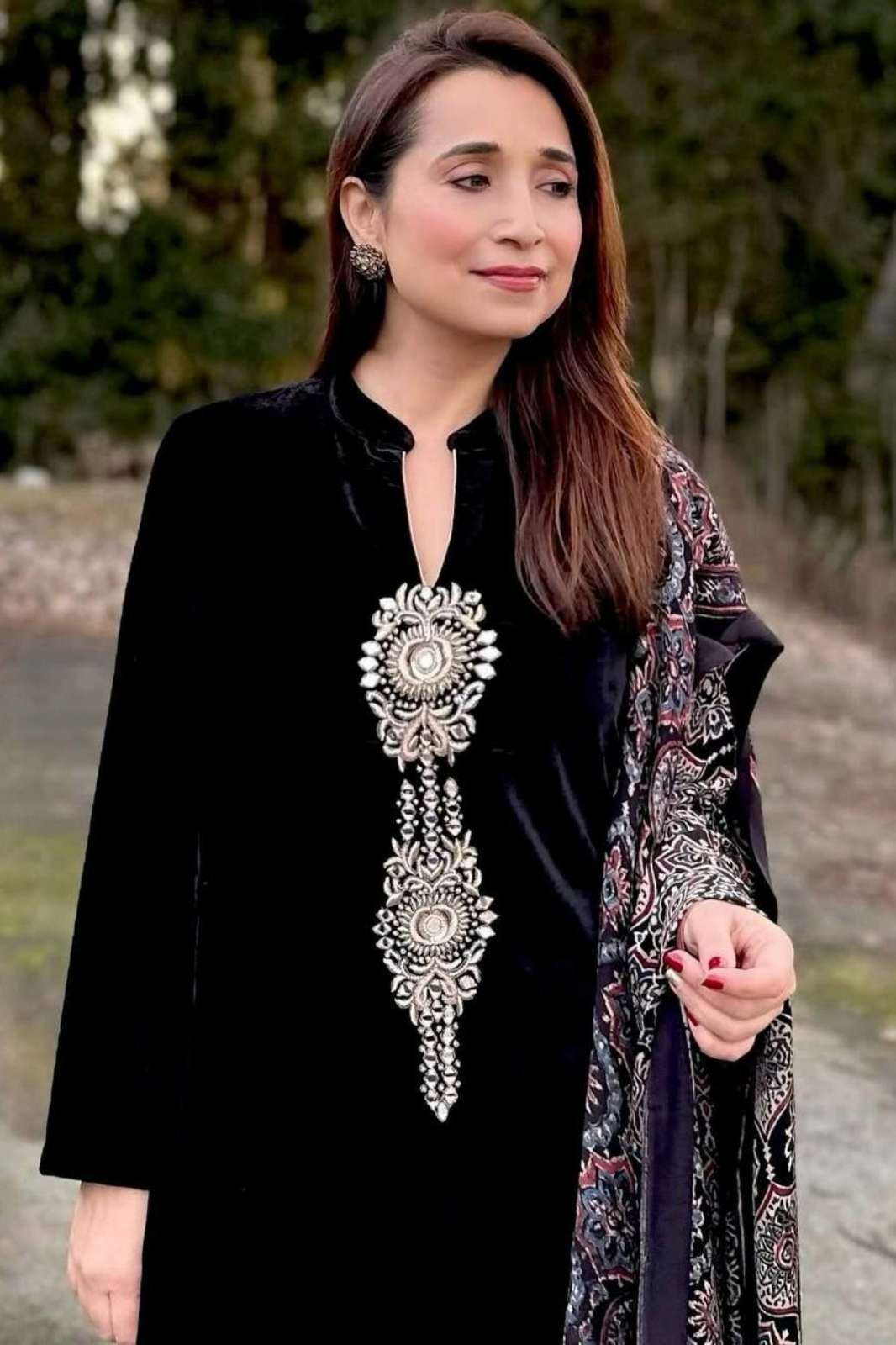 Shri Balaji Emporium DV 25117 Velvet Designer Straight Salwar Suit