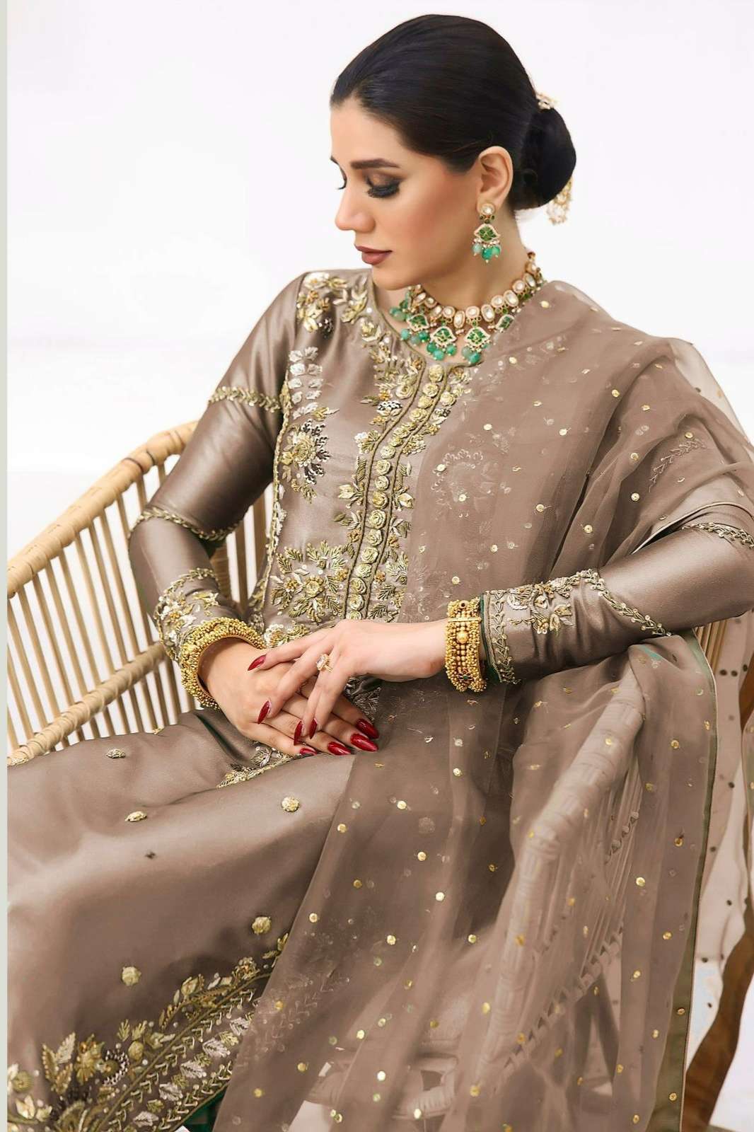 Shri Balaji Emporium HK 1719 Pakistani Designer Collection Jimmy Choo Silk Suit