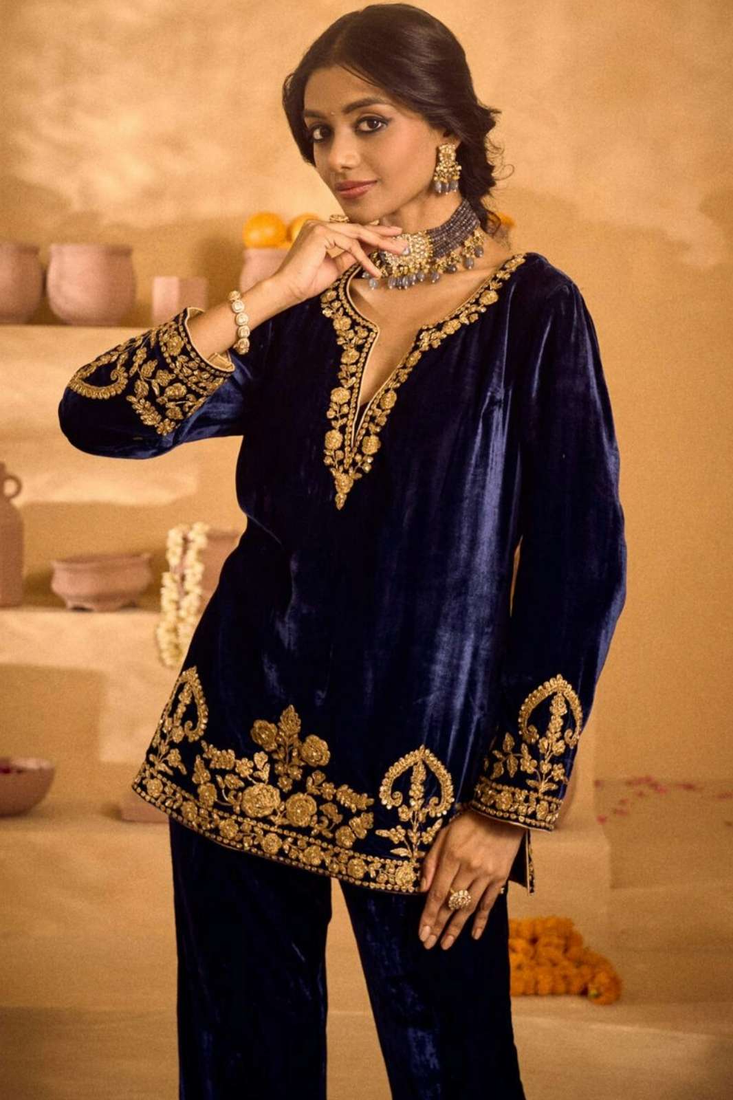 Shri Balaji Emporium HK 1732 Pure Viscous Velvet Salwar Suit