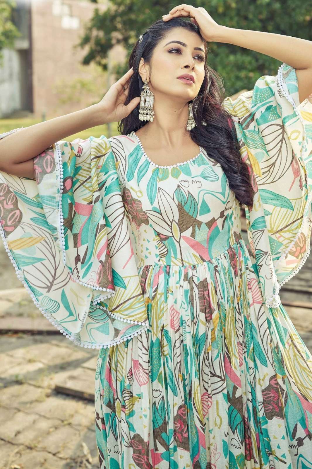 Shri Balaji Emporium JEEVIKA Rayon Designer Gown