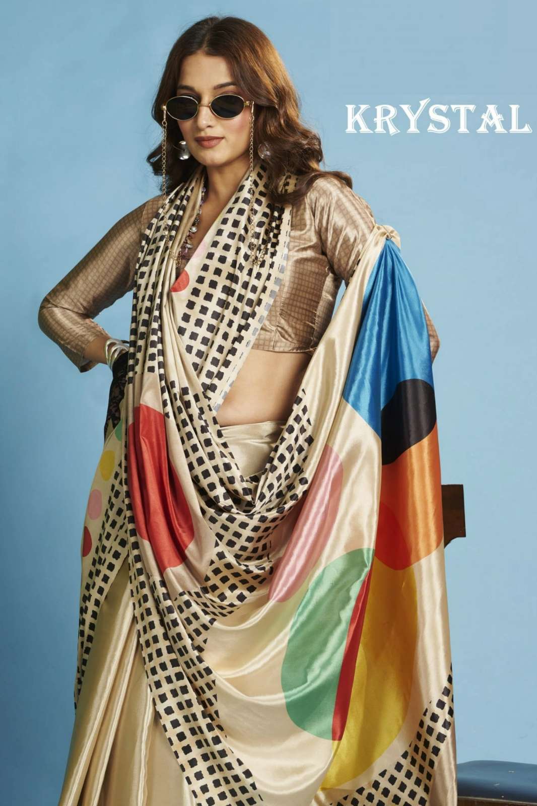 Shri Balaji Emporium Krystal 1101 To 1109 Malai Crape Soft Silk Saree