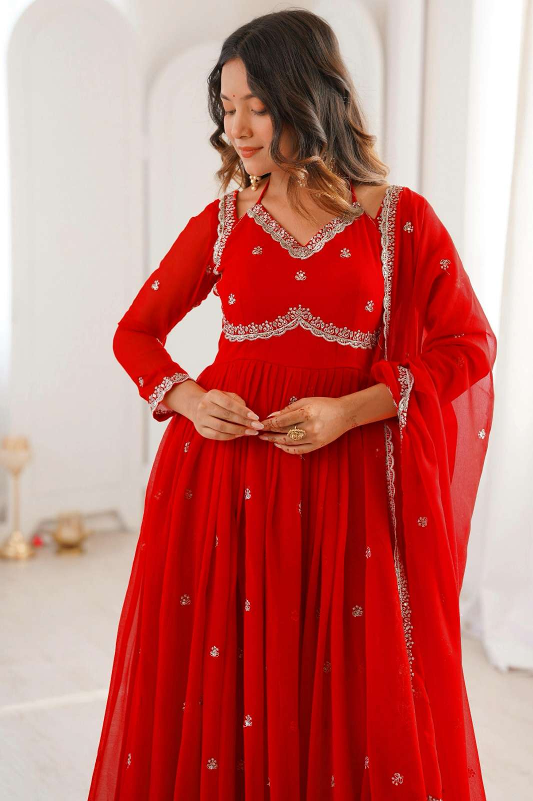 Shri Balaji Emporium Designer Georgette Anarkali Suit