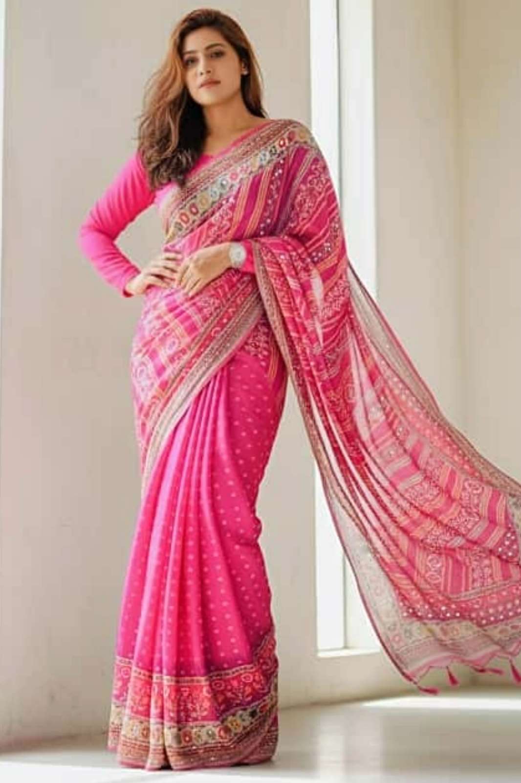 Shri Balaji Emporium MIRROR VOL 17 Heavy Marsh Mellow Georgette Saree