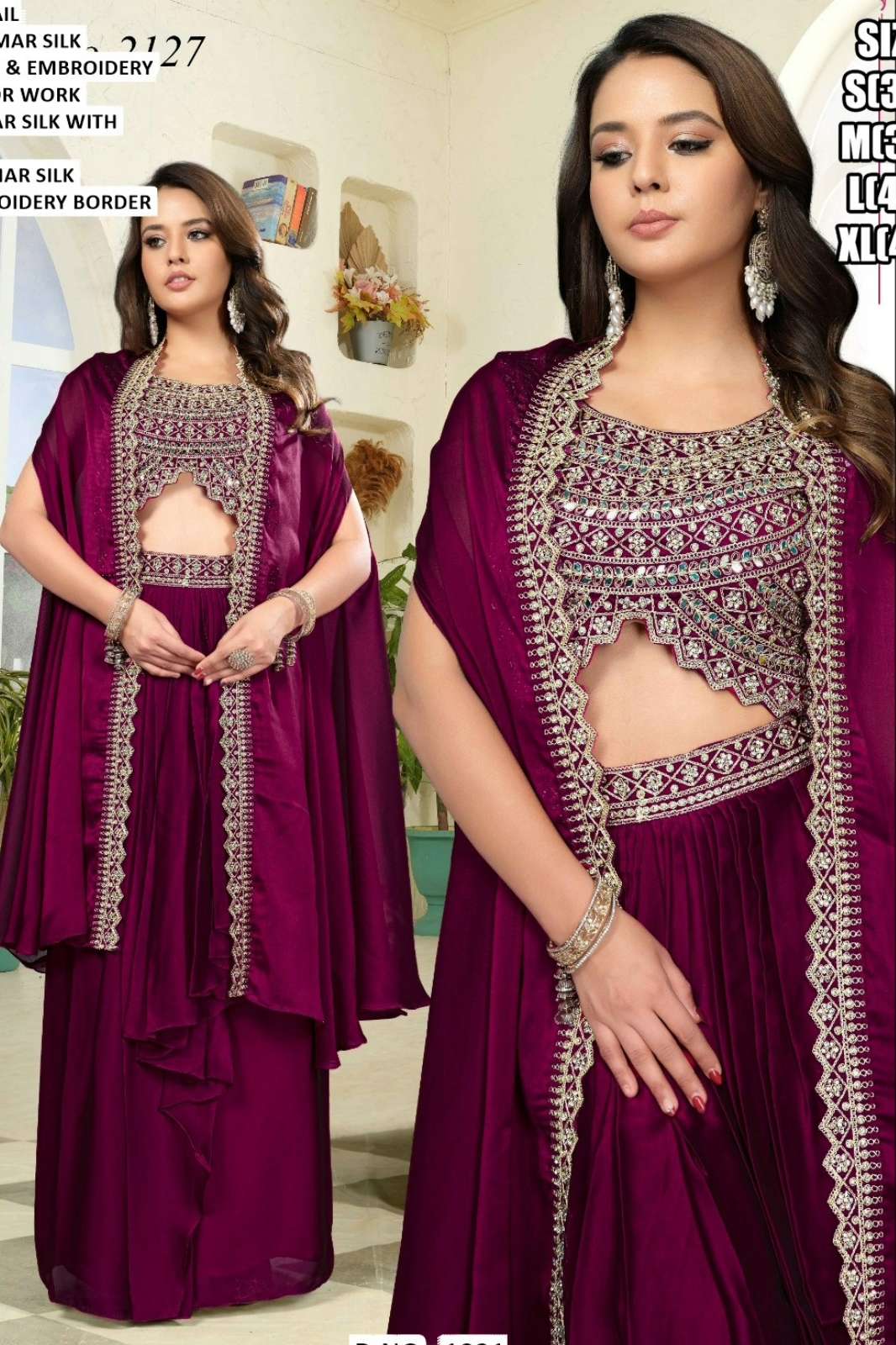 Shri Balaji Emporium Party Season Designer Chinon Silk Dress