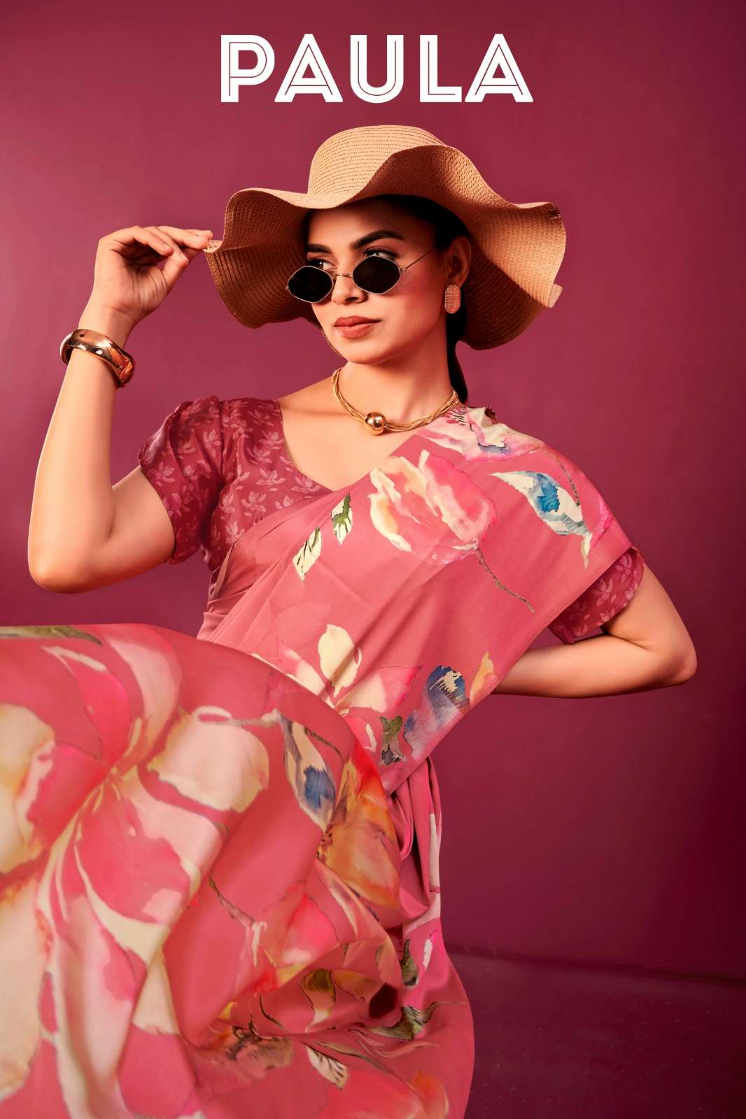 Shri Balaji Emporium Paula 901 to 909 Malai Silk Crepe Saree