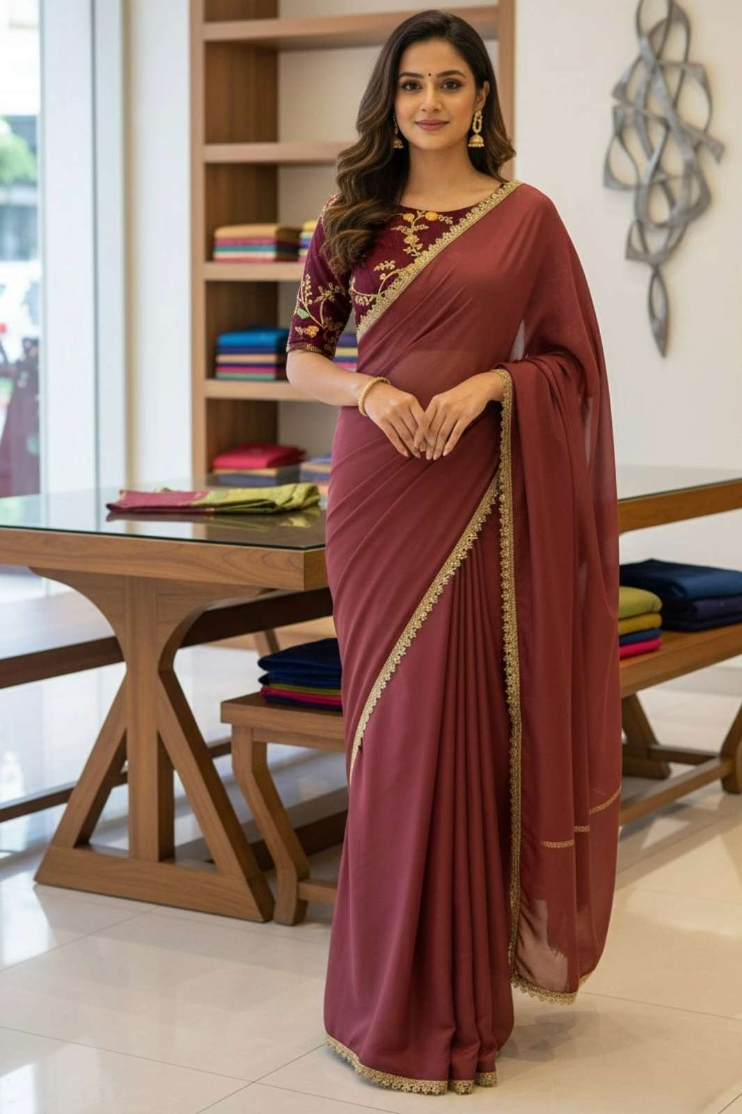 Shri Balaji Emporium PC 12 Star Georgette Designer Saree