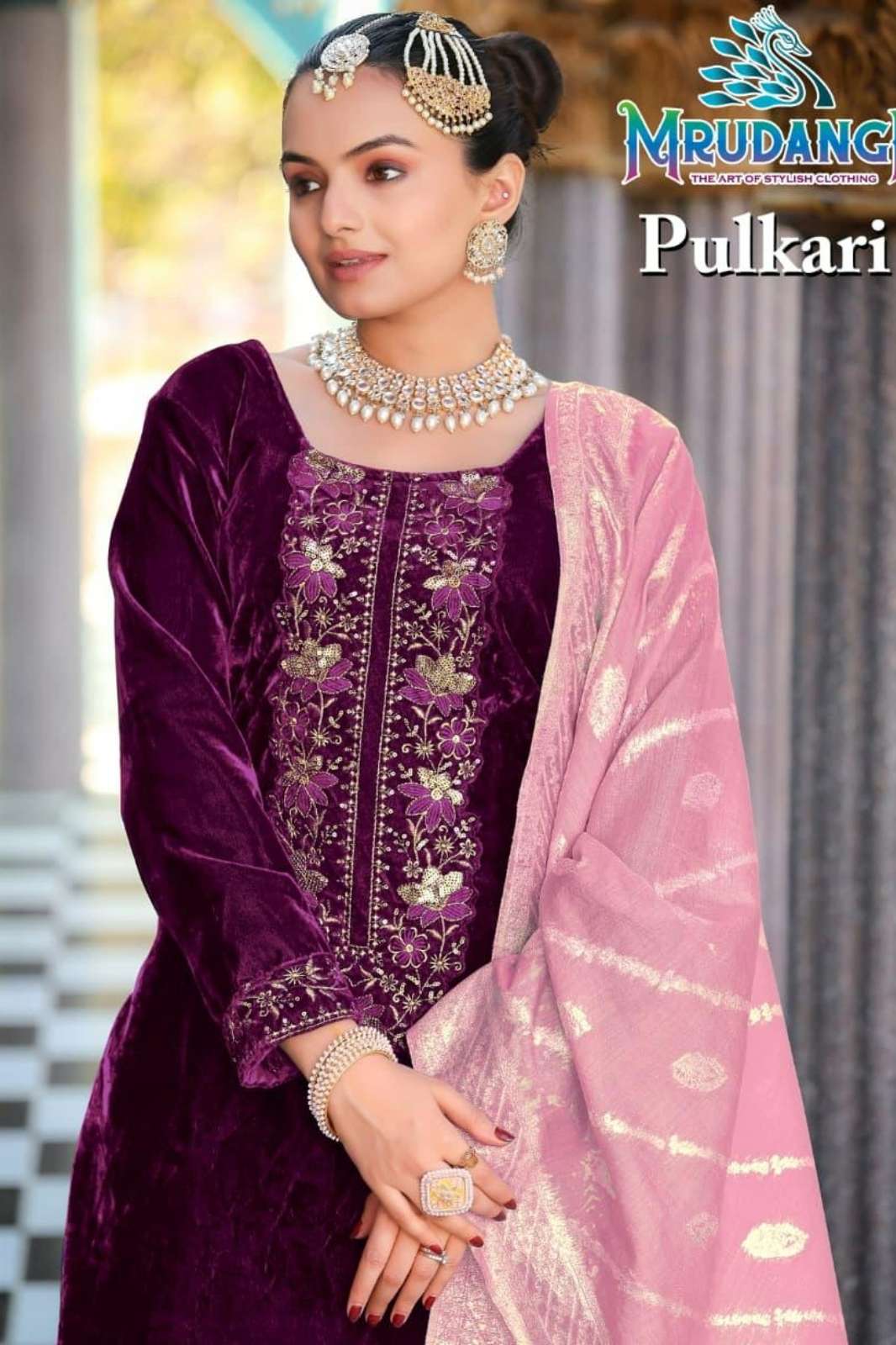 SHRI BALAJI EMPORIUM PULKARI 703 SERIES PURE VELVELT SUIT
