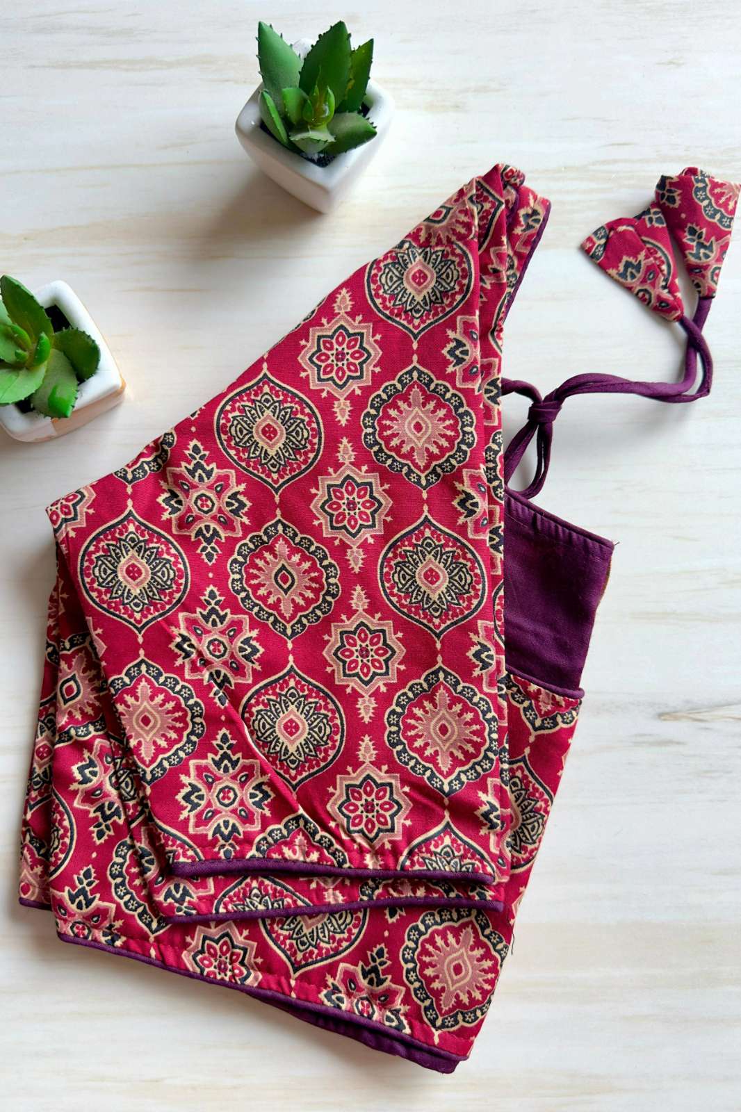 Shri Balaji Emporium RF 18015 Ready to Wear Hand Block Printed Cotton Blouse 