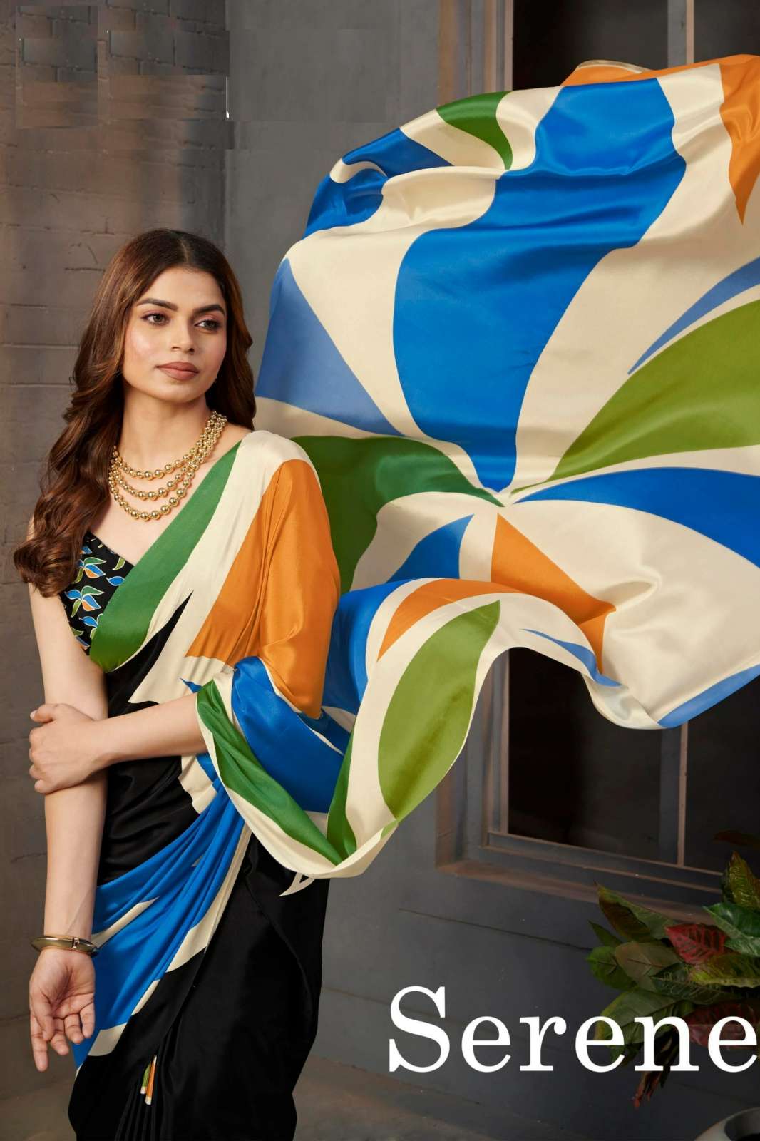 Shri Balaji Emporium Serena 801 to 809 Malai Silk Crepe Premium Saree