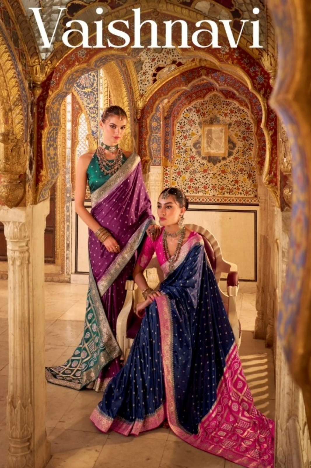 Shri Balaji Emporium VAISHNAVI 1001 TO 1005 Satin Silk Saree