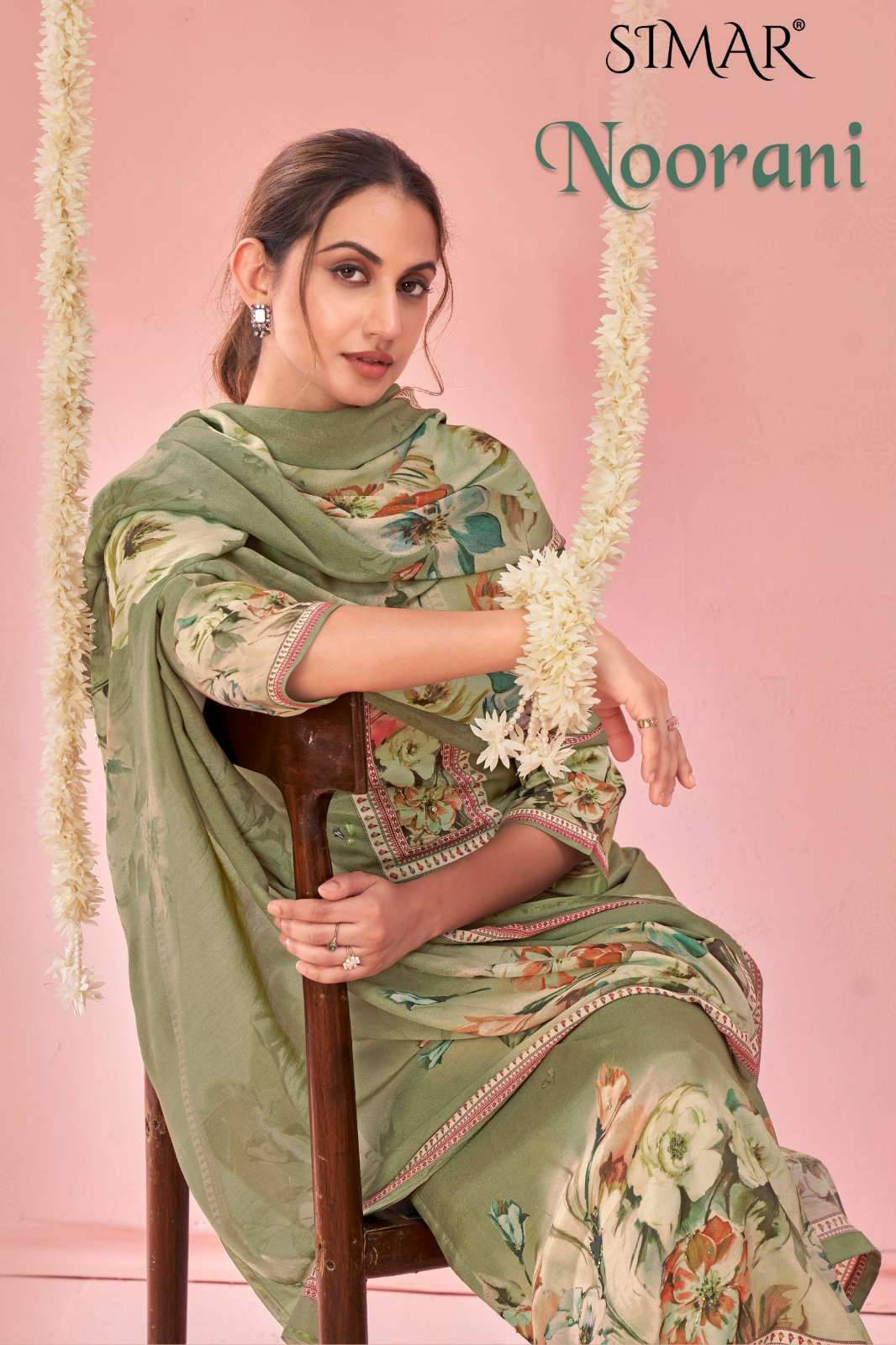 Somar Noorani Pure Viscose Muslin Digital Printed Suit With HandWork