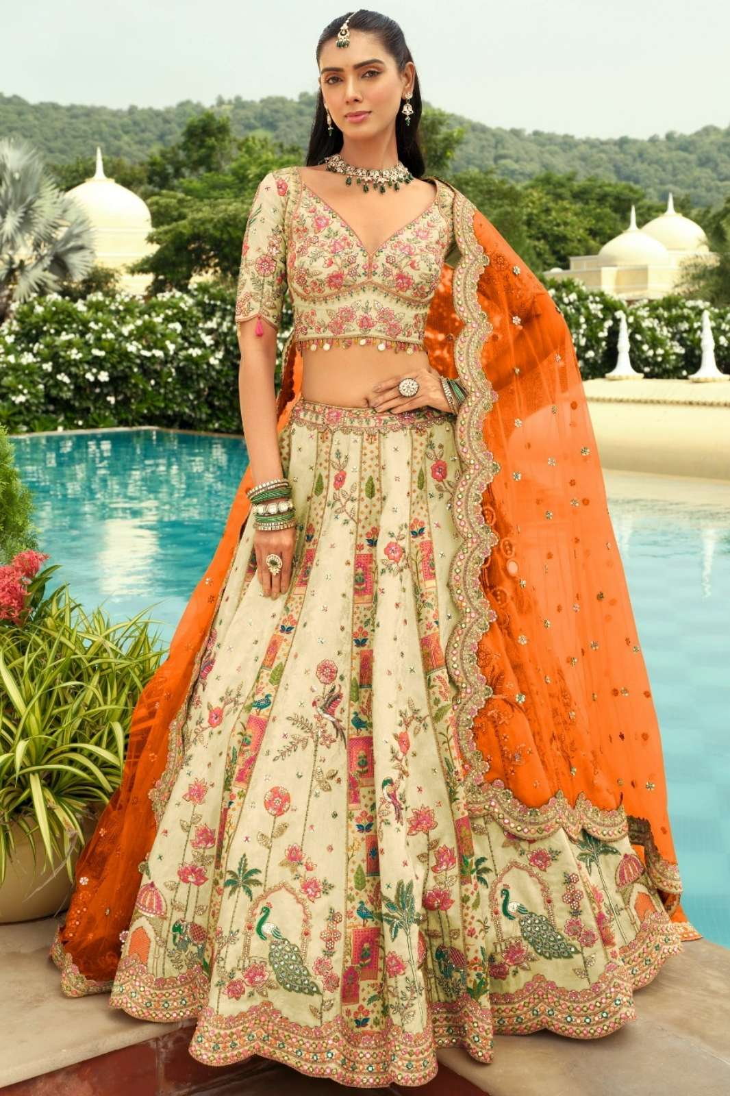 TATHASTU ANAARA READYMADE LEHENGA WEDDING WEAR SILK LEHENGA CHOLI 