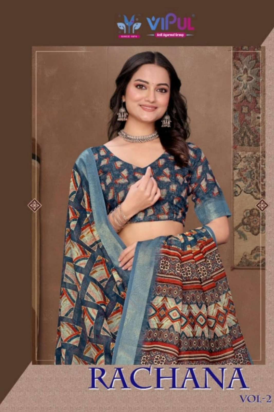 Vipul RACHANA VOL 02 88542 TO 88553 Linen Designer Saree