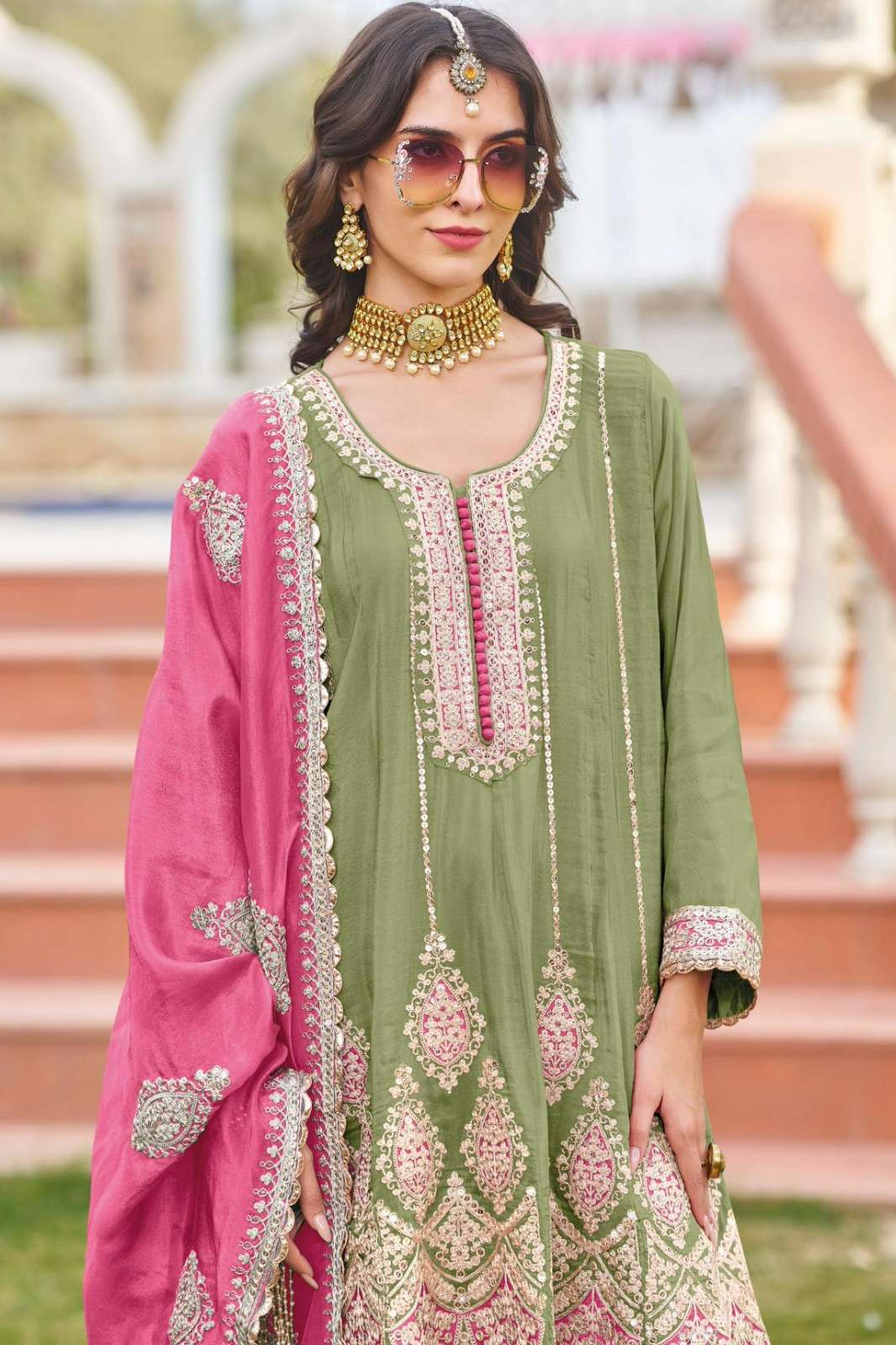 Your choice KASHISH 1 Ready to Wear Pure Chinon Embroidered Suit