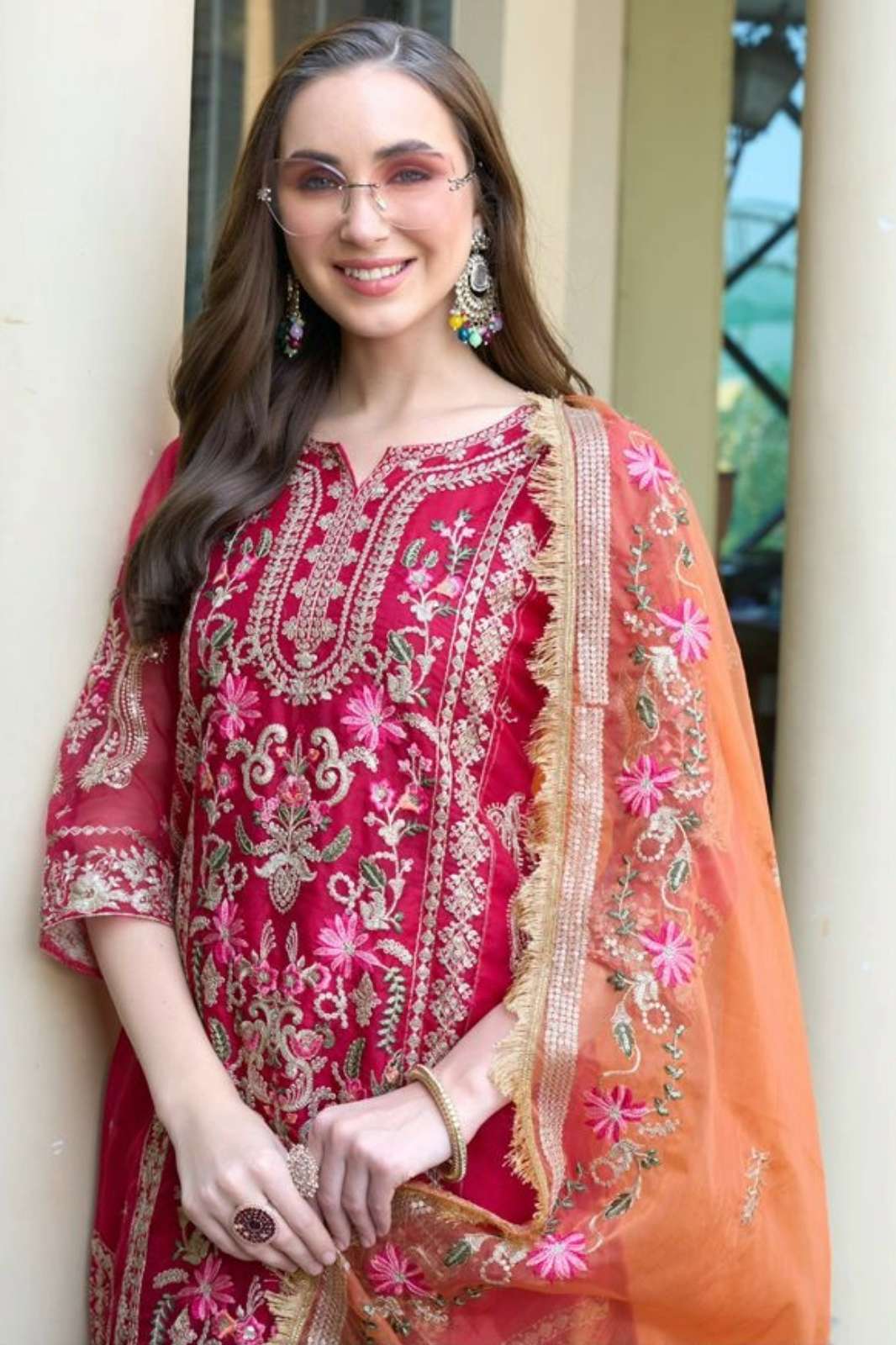 Ziaaz 861 Organza Semi Stitched Designer Pakistani Suit