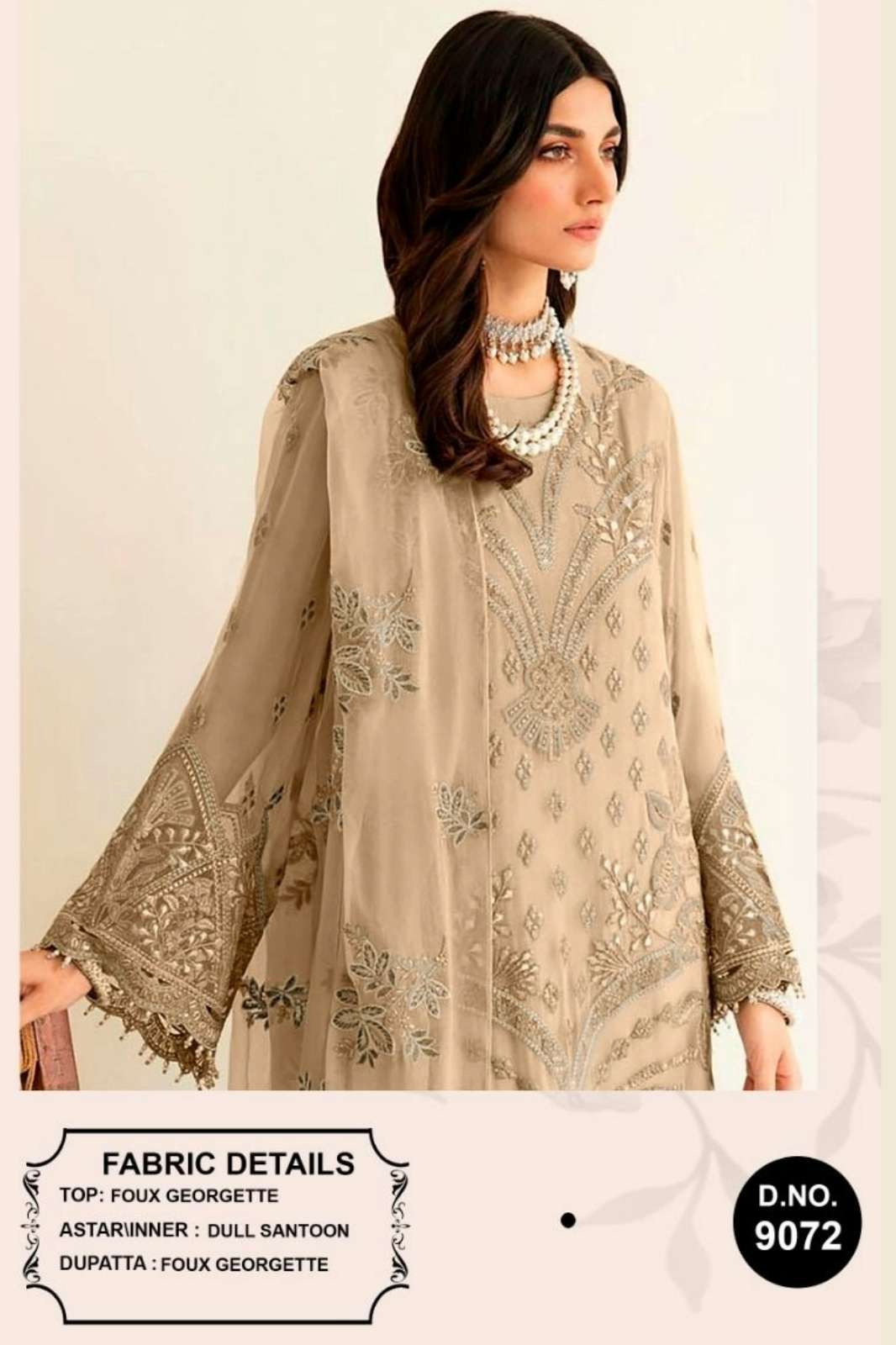 Affan 9072 Fox Georgette Pakistani Salwar Suit