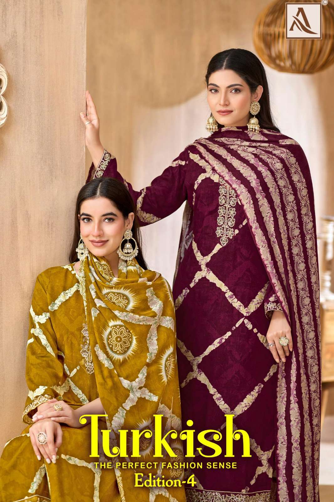 Alok Suit TURKISH 4 Pure Viscose Rayon Suit with Embroidery Work