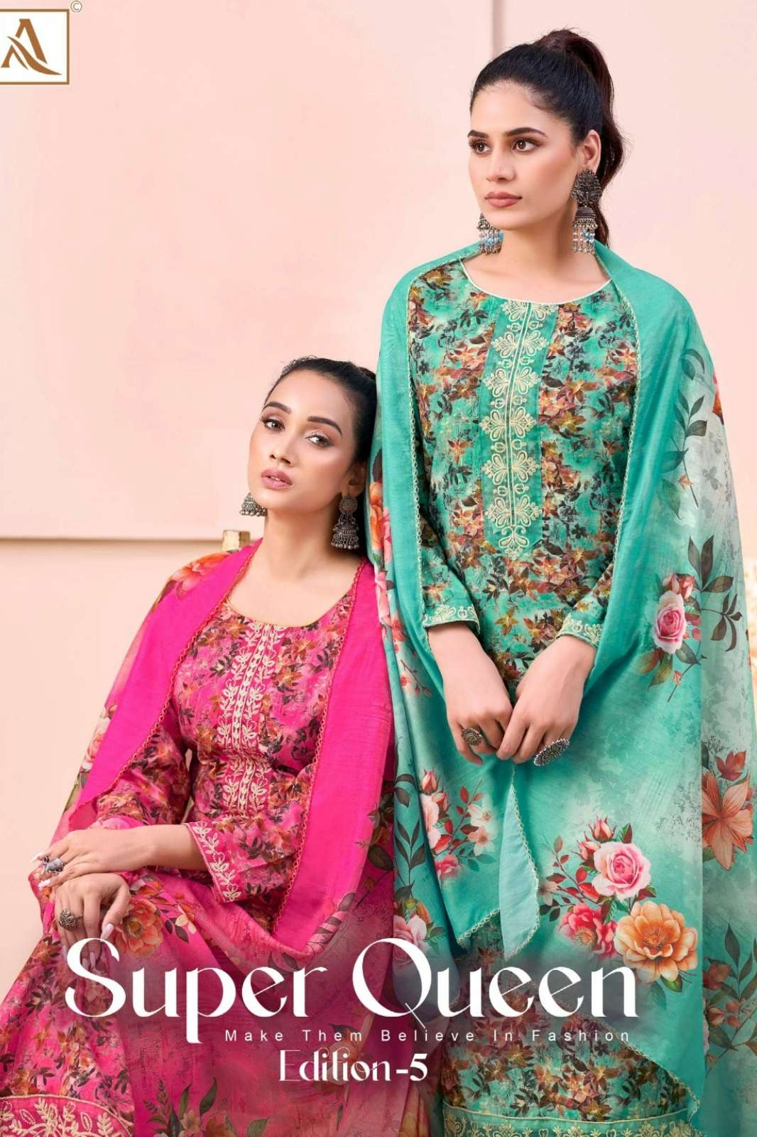 Alok Suits Super Queen Edition 5 Premium Viscose Reyon Embroidered Suit 