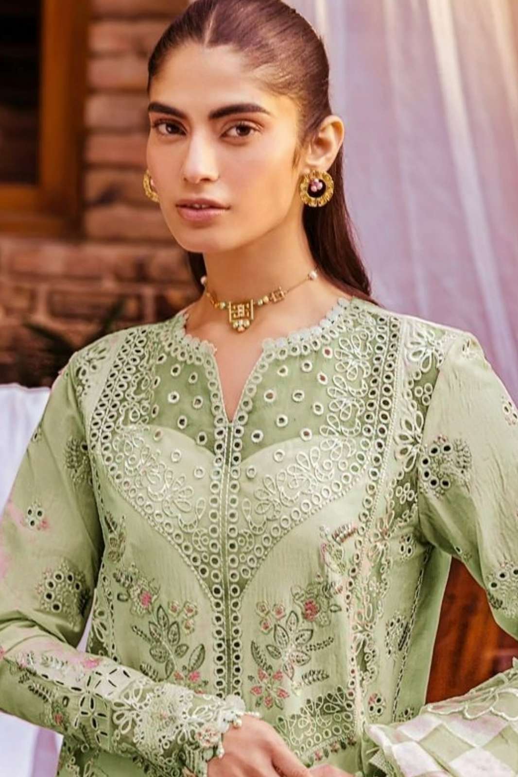 Alzohaib AZ 1222 A 1222 B Cotton Semi Loan Pakistani Suit