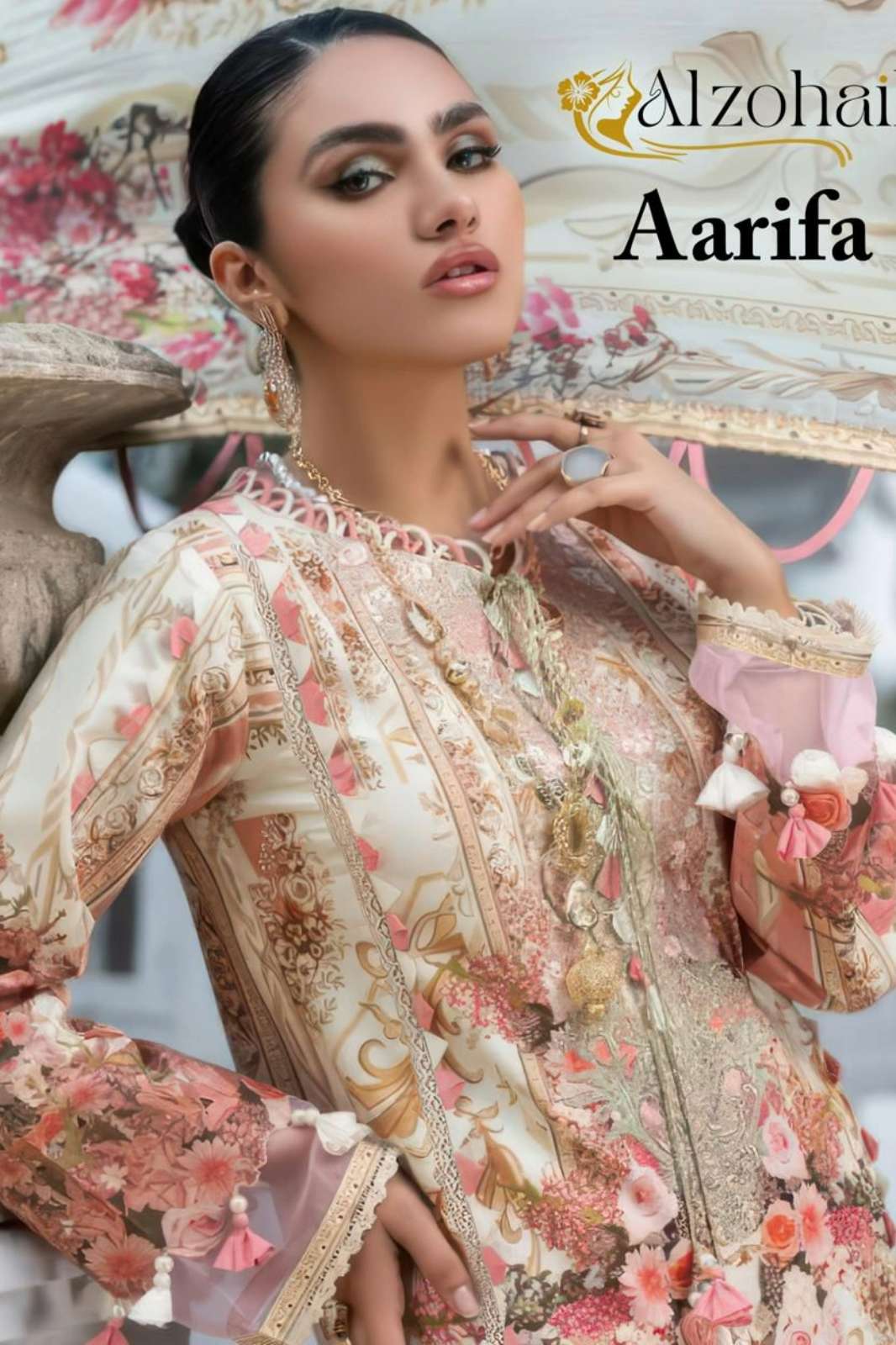 Alzohaib AZ 1366 A 1366 B 1367 A 1367B Pure Cotton Pakistani Suit