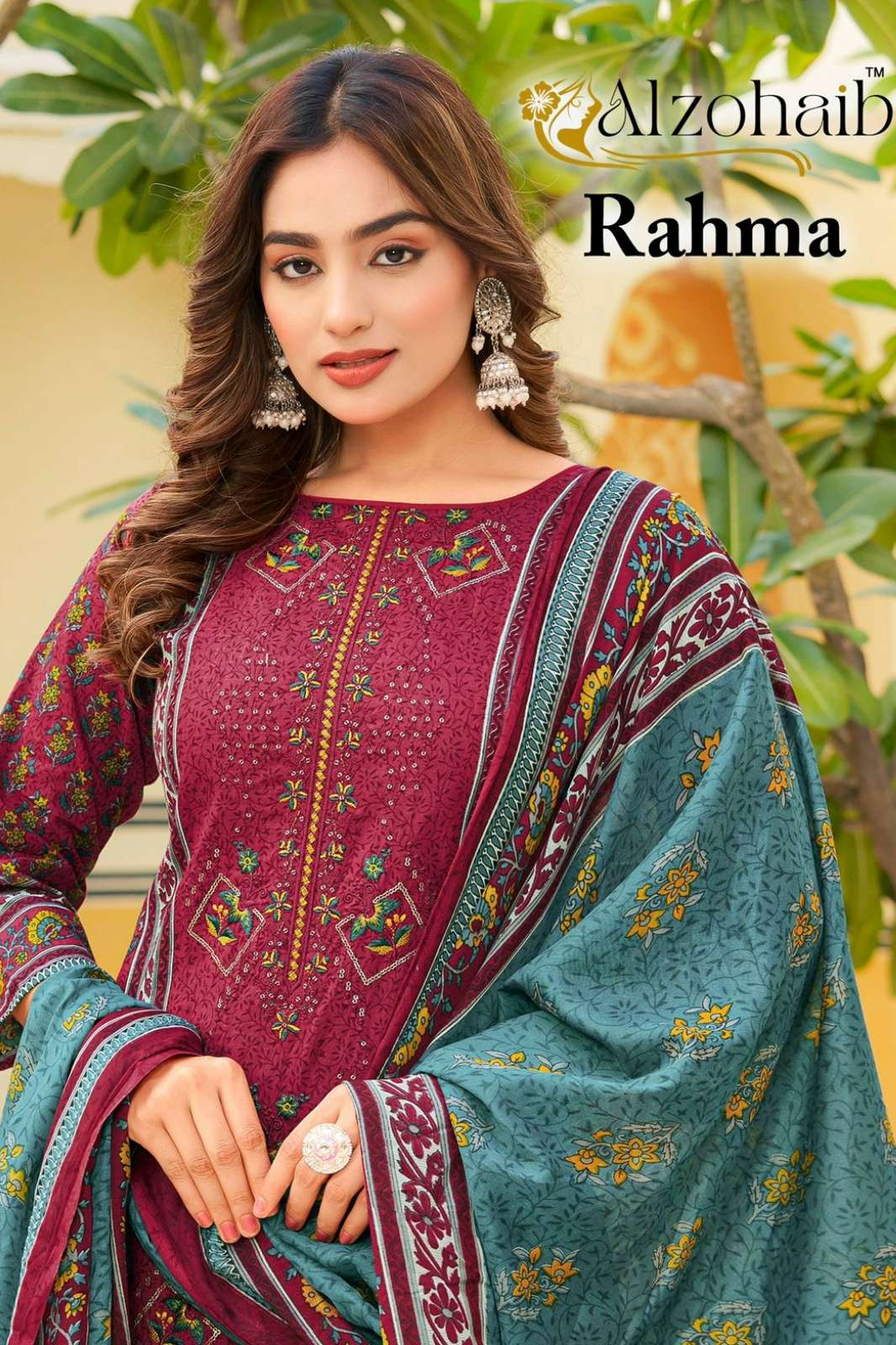 ALZOHAIB Rahma Pure Cotton Beautiful Printed Pakistani Suit